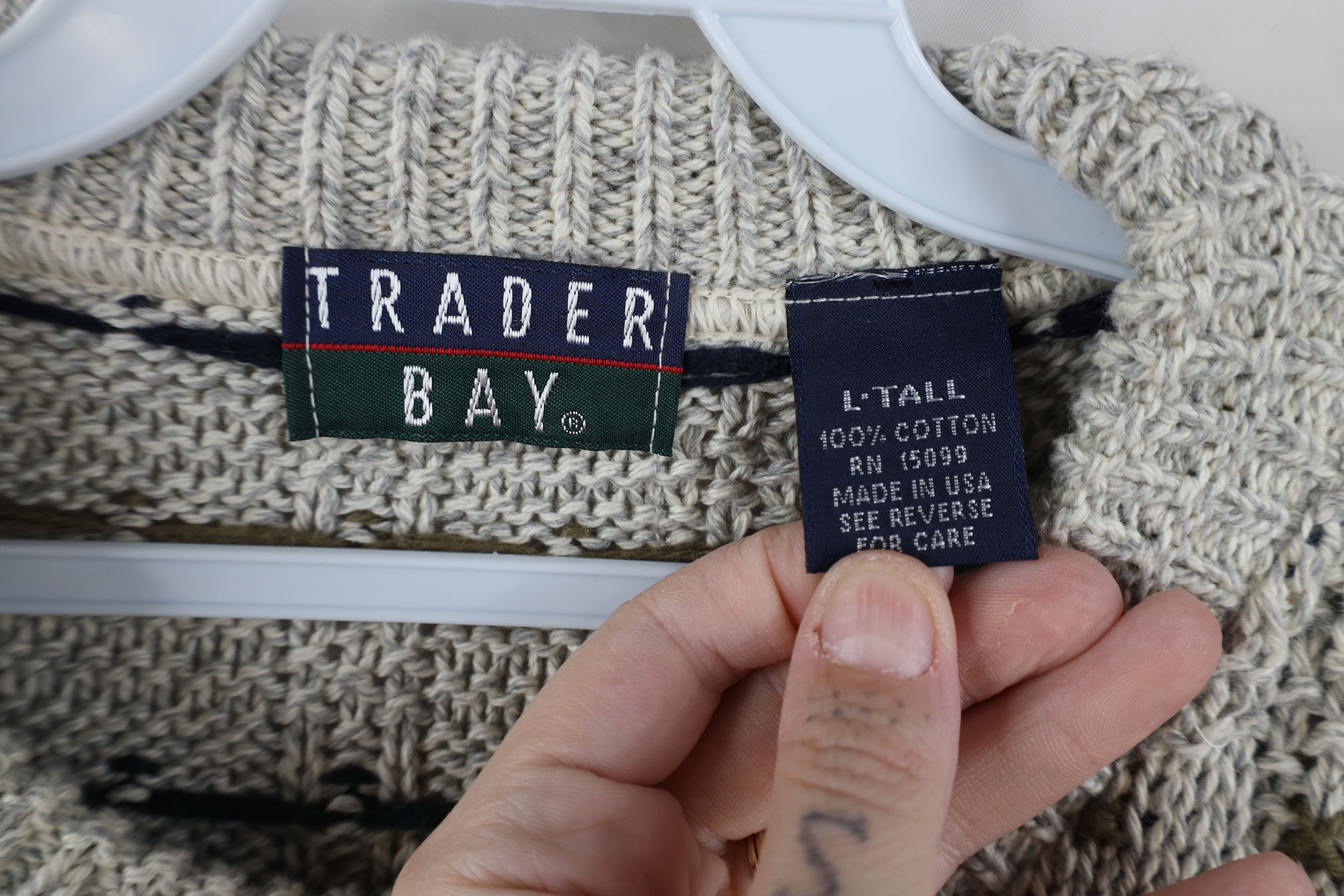 Vintage Vinage 90s Streetwear Rainbow Cotton Ribbed Knit Sweater USA Size US L / EU 52-54 / 3 - 4 Thumbnail