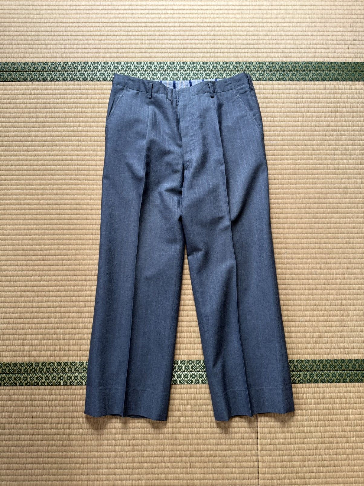 Other Summer Vintage All Wool MIYUKI KEORI Pinstripe Suit Japan Size 42R - 13 Thumbnail