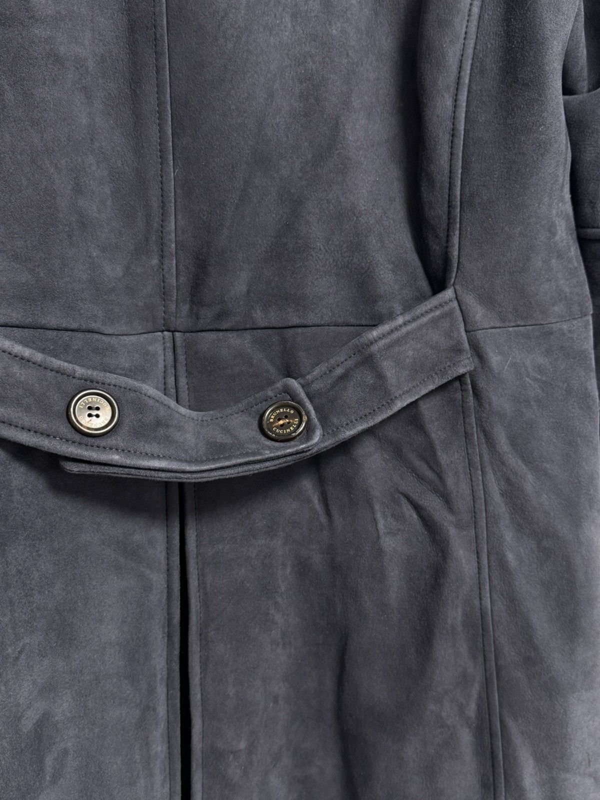 Brunello Cucinelli Brunello Cucinelli Shearling Leather Biker Fur Heavy Coat Size US XXL / EU 58 / 5 - 25 Thumbnail