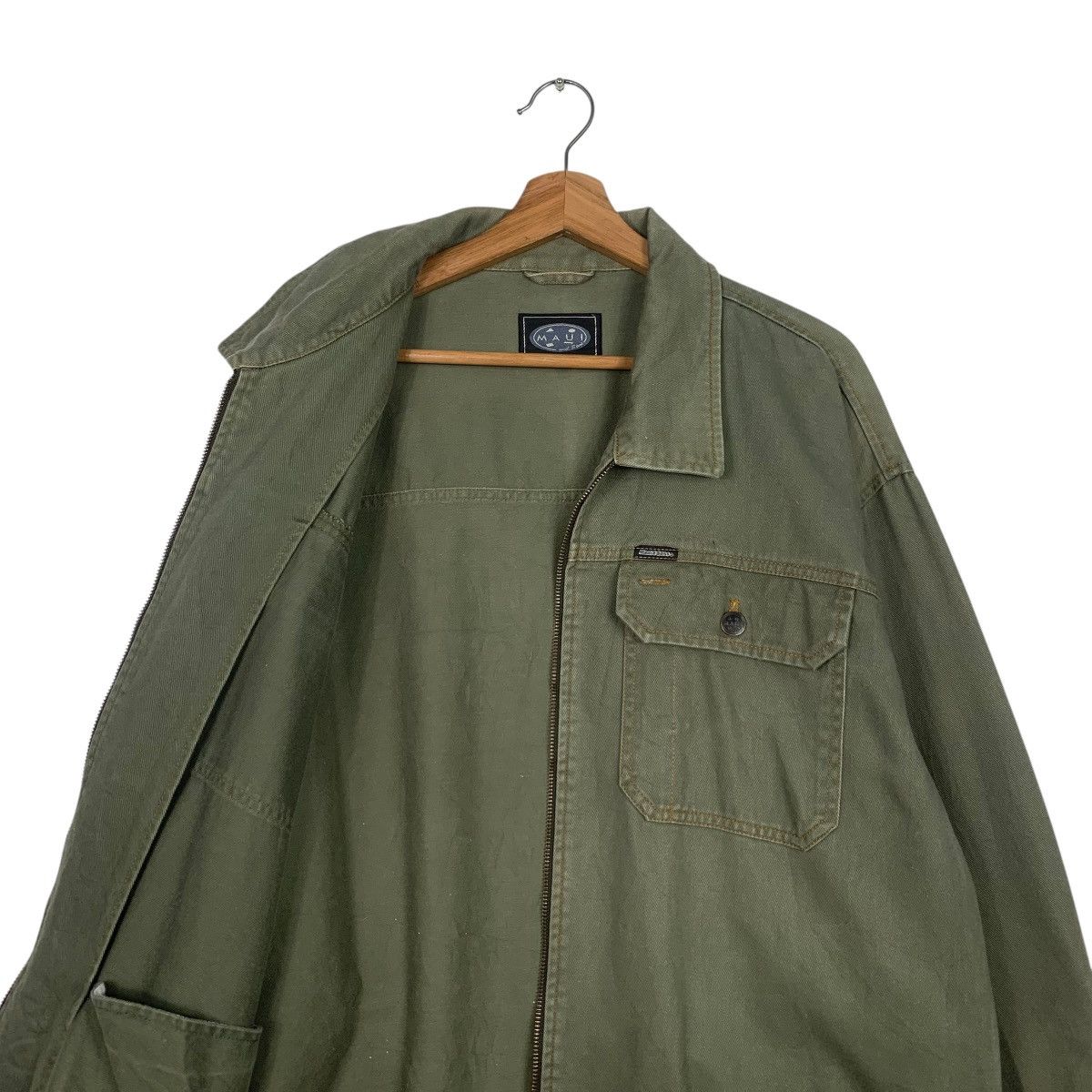 Japanese Brand MAUI And Sons Double Pocket Green Chore Jacket #1804-C16 Size US XL / EU 56 / 4 - 10 Thumbnail
