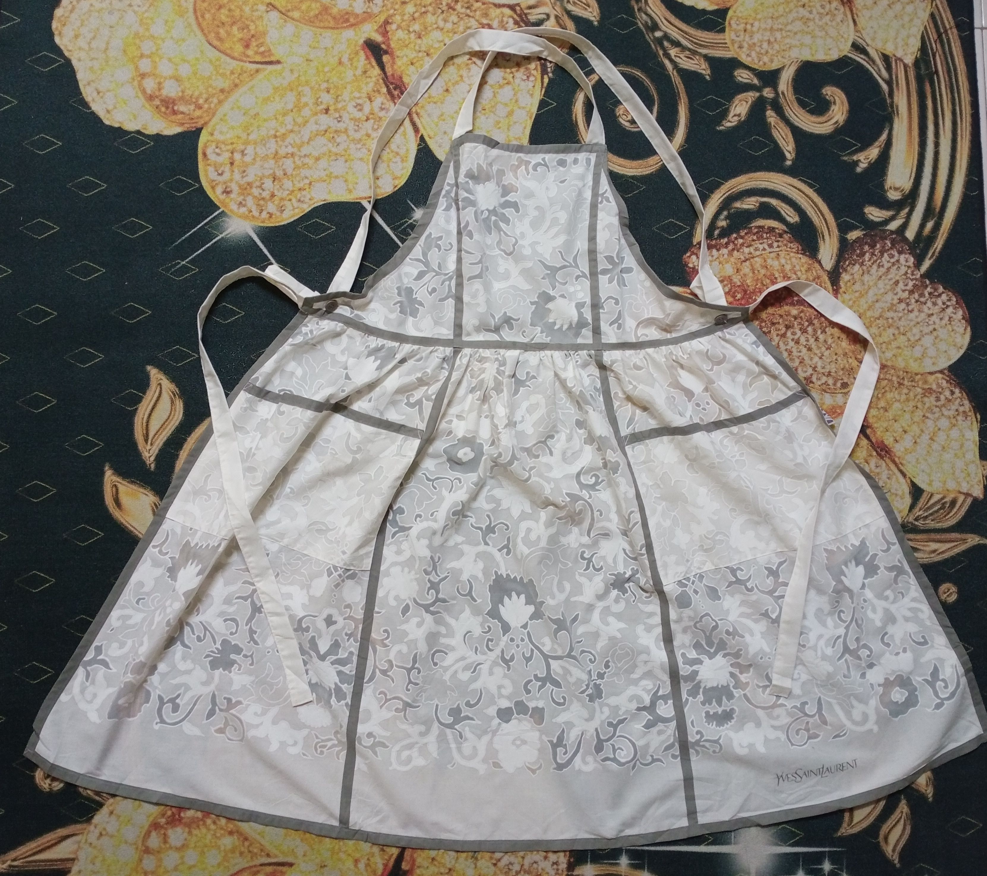 Yves Saint Laurent Vintage Yves Saint Laurent Tabliers Aprons Floral Design Size ONE SIZE - 1 Thumbnail