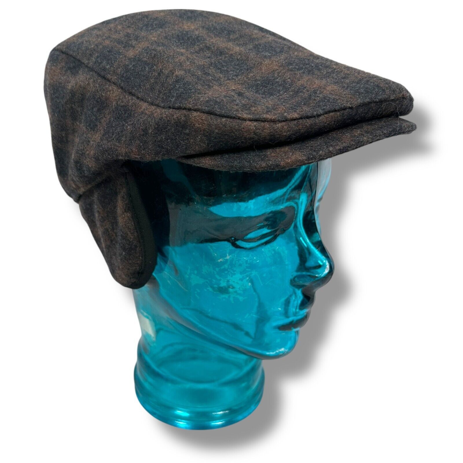 Stetson Stetson Cabbie Hat Cap Men’s S/M Blue Brown Plaid Newsboy Size ONE SIZE - 1 Thumbnail