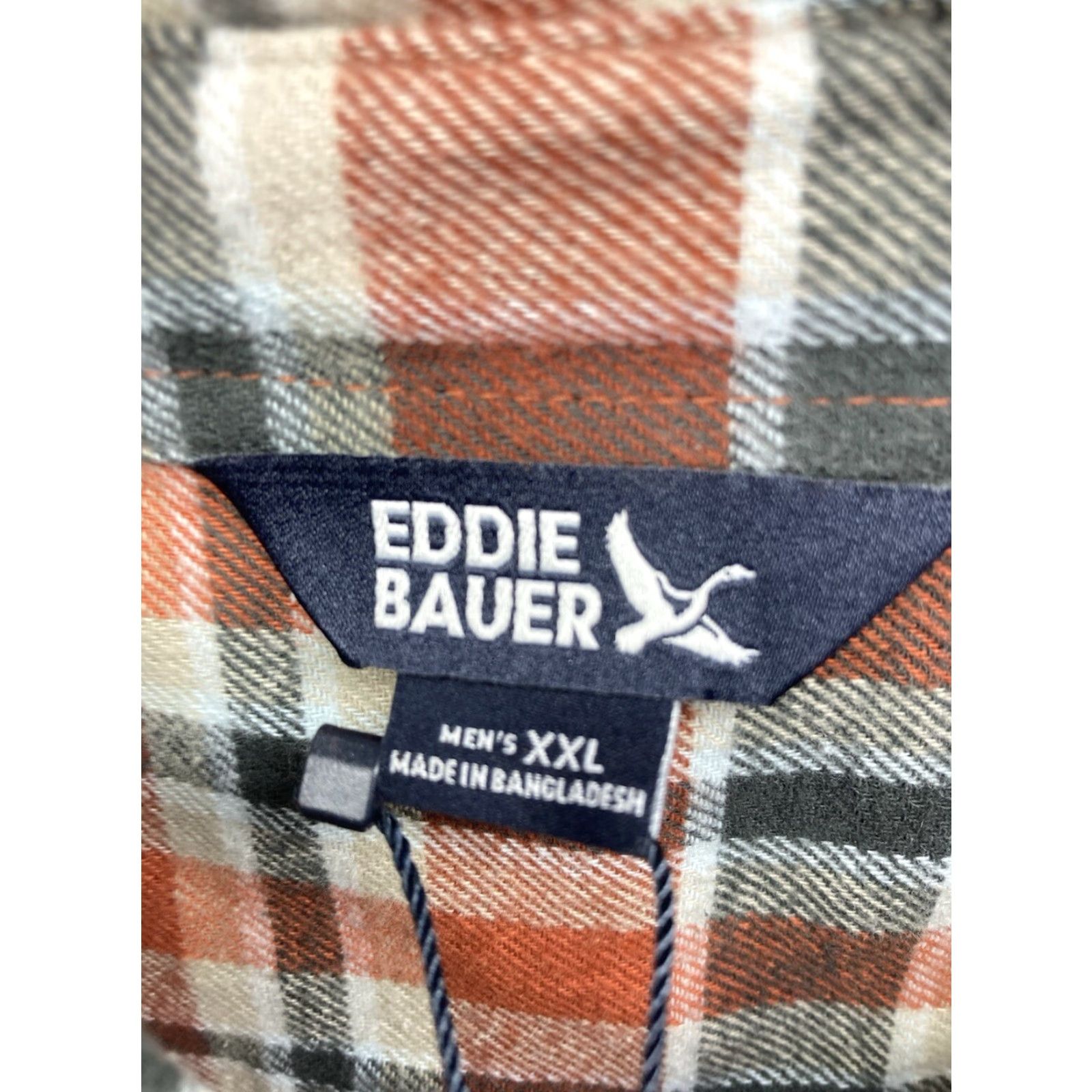 Eddie Bauer Eddie Bauer Flannel Shirt Men 2XL Orange Plaid Long Sleeve Button NWT Shirt Size US XXL / EU 58 / 5 - 7 Thumbnail