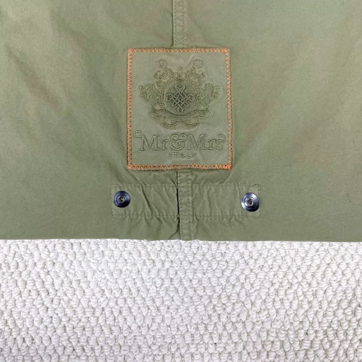 MR & MRS ITALY Mr&Mrs Military Green Embroidered Mink Cotton Coat Size US M / EU 48-50 / 2 - 5 Thumbnail