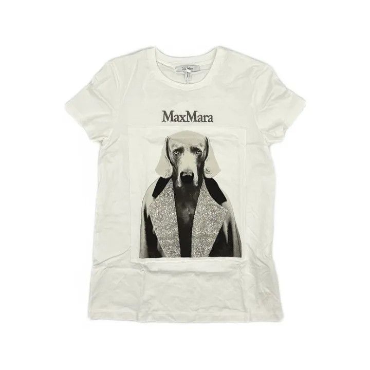 Max Mara MaxMara Casual Comfortable Round Neck T-Shirt 0079 Size XS / US 0-2 / IT 36-38 - 1 Thumbnail
