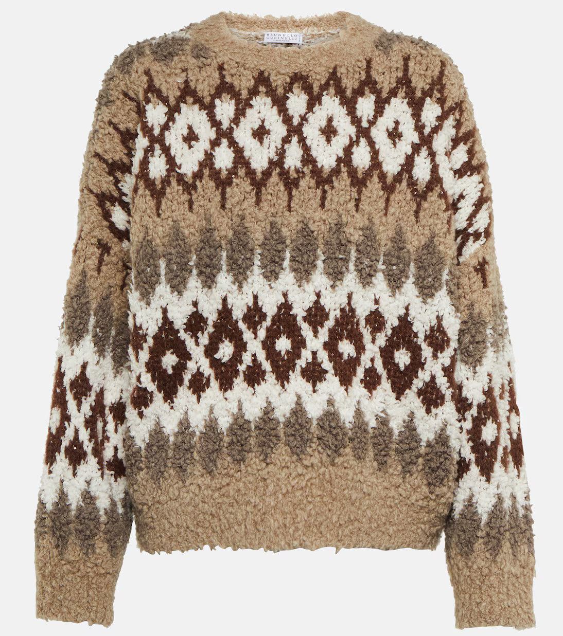 Brunello Cucinelli o1y0725 Cashmere Blend Sweater in Multicolor Size S / US 4 / IT 40 - 1 Thumbnail