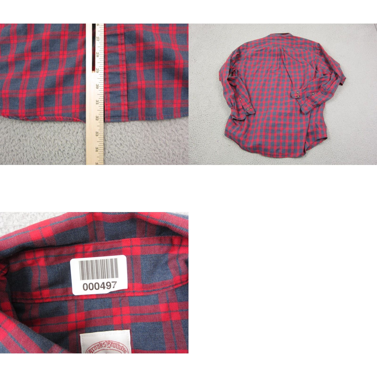 Brooks Brothers Brooks Brothers Shirt Mens Button-Down Plaid Madison Red Blue Long Sleeve L Cotton Regular Size US L / EU 52-54 / 3 - 8 Thumbnail