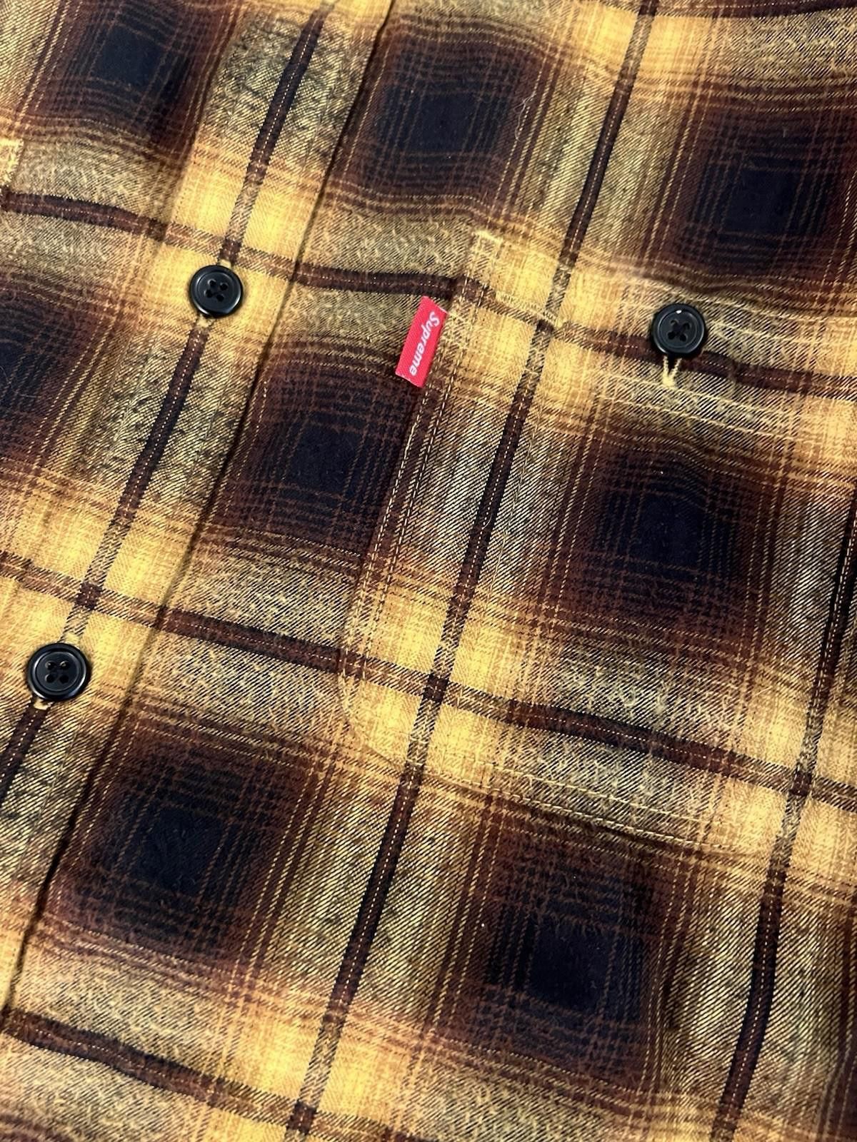 Supreme Pre-Owned SUPREME PLAID SHIRT BROWN LARGE Size US L / EU 52-54 / 3 - 7 Thumbnail
