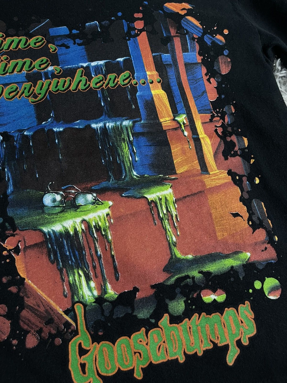 Vintage VINTAGE 90s GOOSEBUMPS Monster Blood 3 Slime Horror MovieTee Size US M / EU 48-50 / 2 - 4 Thumbnail