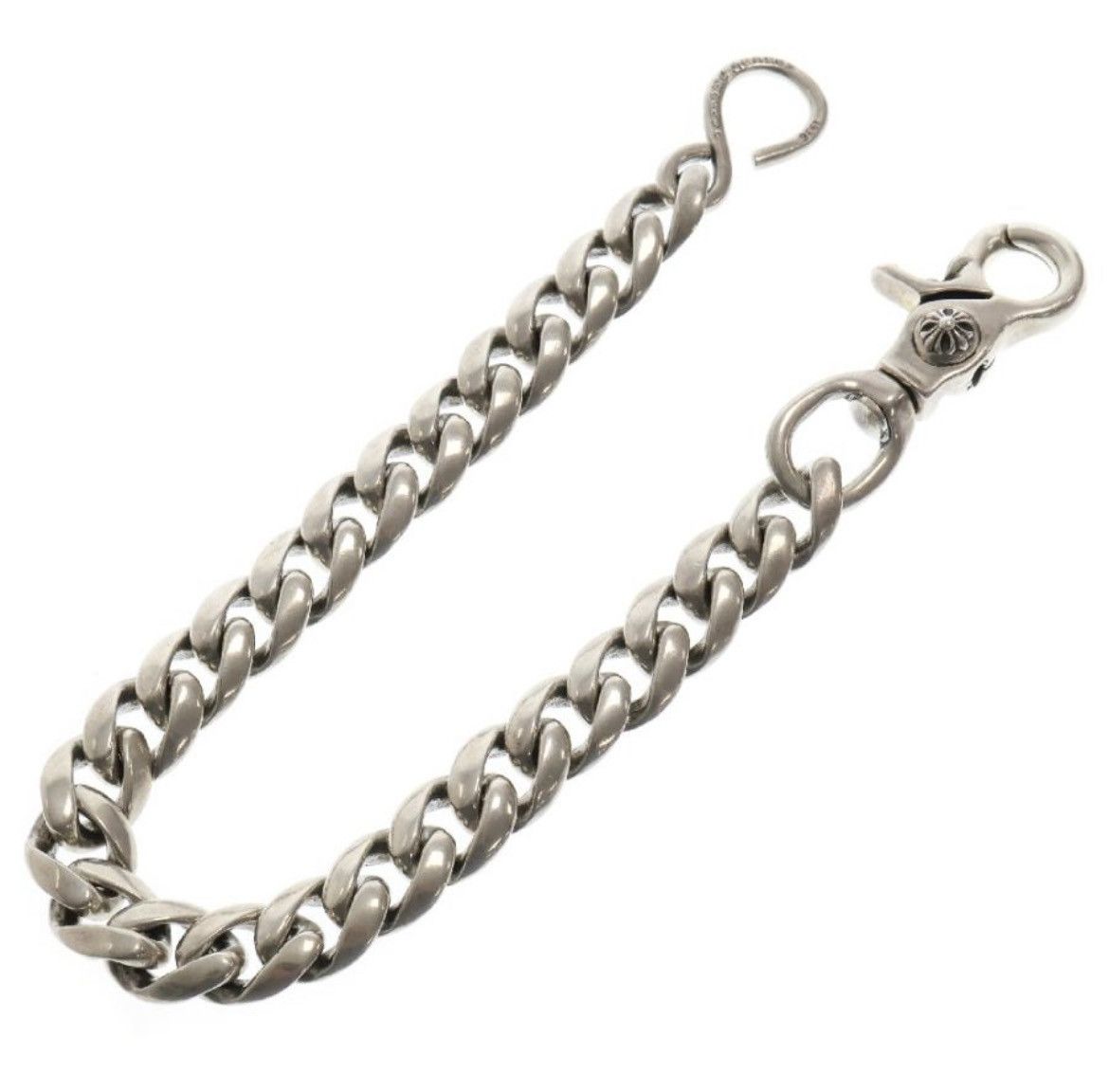 小物 CHROME HEARTS / CLIP CHAIN CLSSC SHT 2L Chrome Hearts 925 Silver Double Lobster Clasp Cross Chain