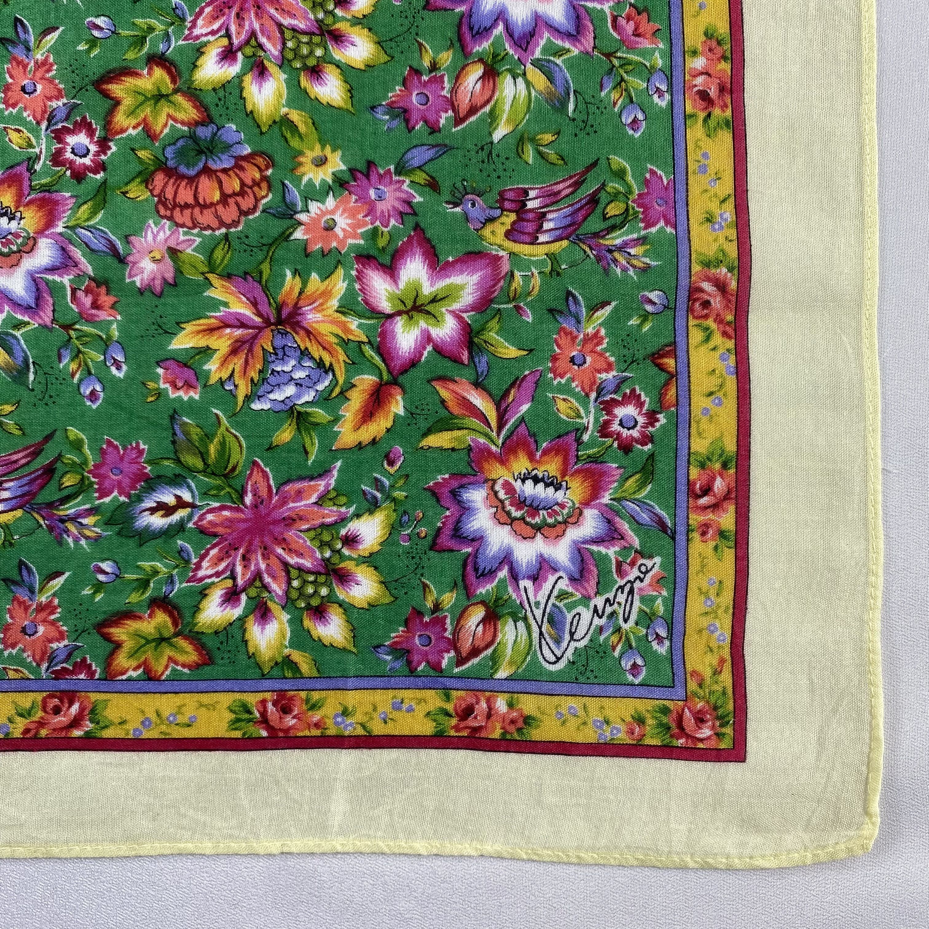 Kenzo × Vintage Kenzo Bandana/ Handkerchief / Neckerchief-P1728 Size ONE SIZE - 3 Thumbnail