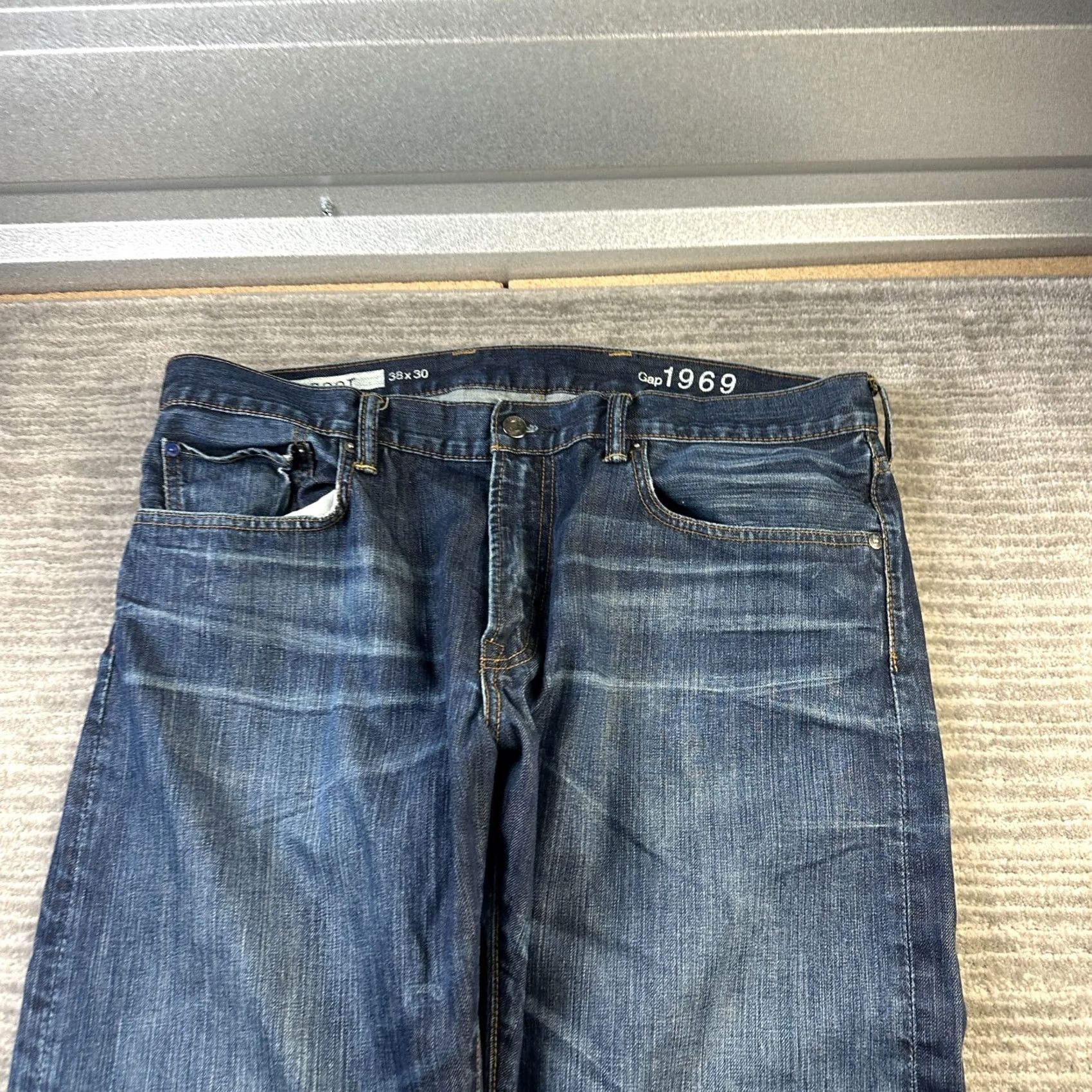 Gap VINTAGE Gap Jeans Mens 38x30 Bootcut Cowboy Blue Denim Faded Y2K 90s Cowboy Size US 38 / EU 54 - 3 Thumbnail