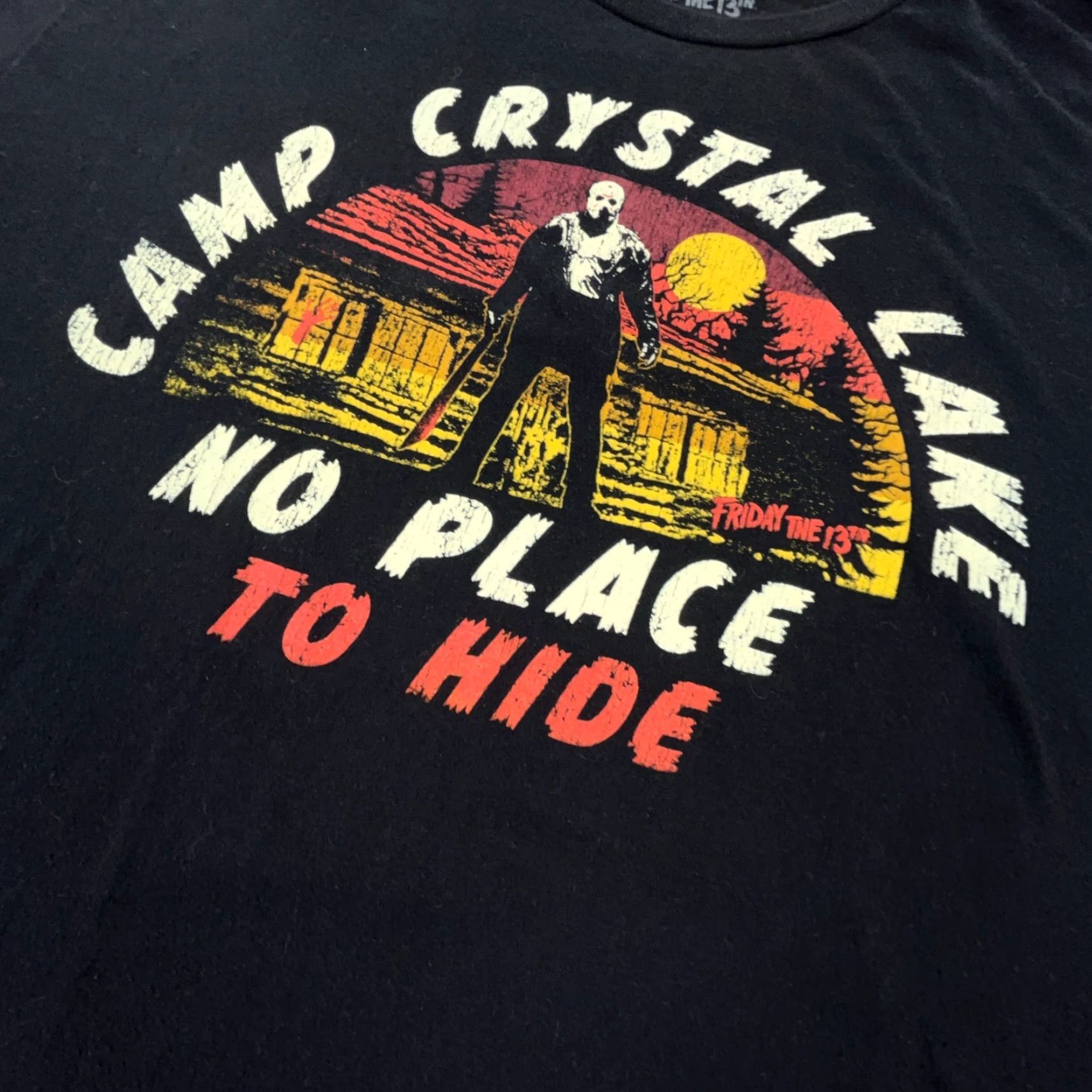 Vintage VINTAGE Friday the 13th Shirt Men XL Black Tee Camp Crystal Lake Horror Jason Size US XL / EU 56 / 4 - 2 Thumbnail