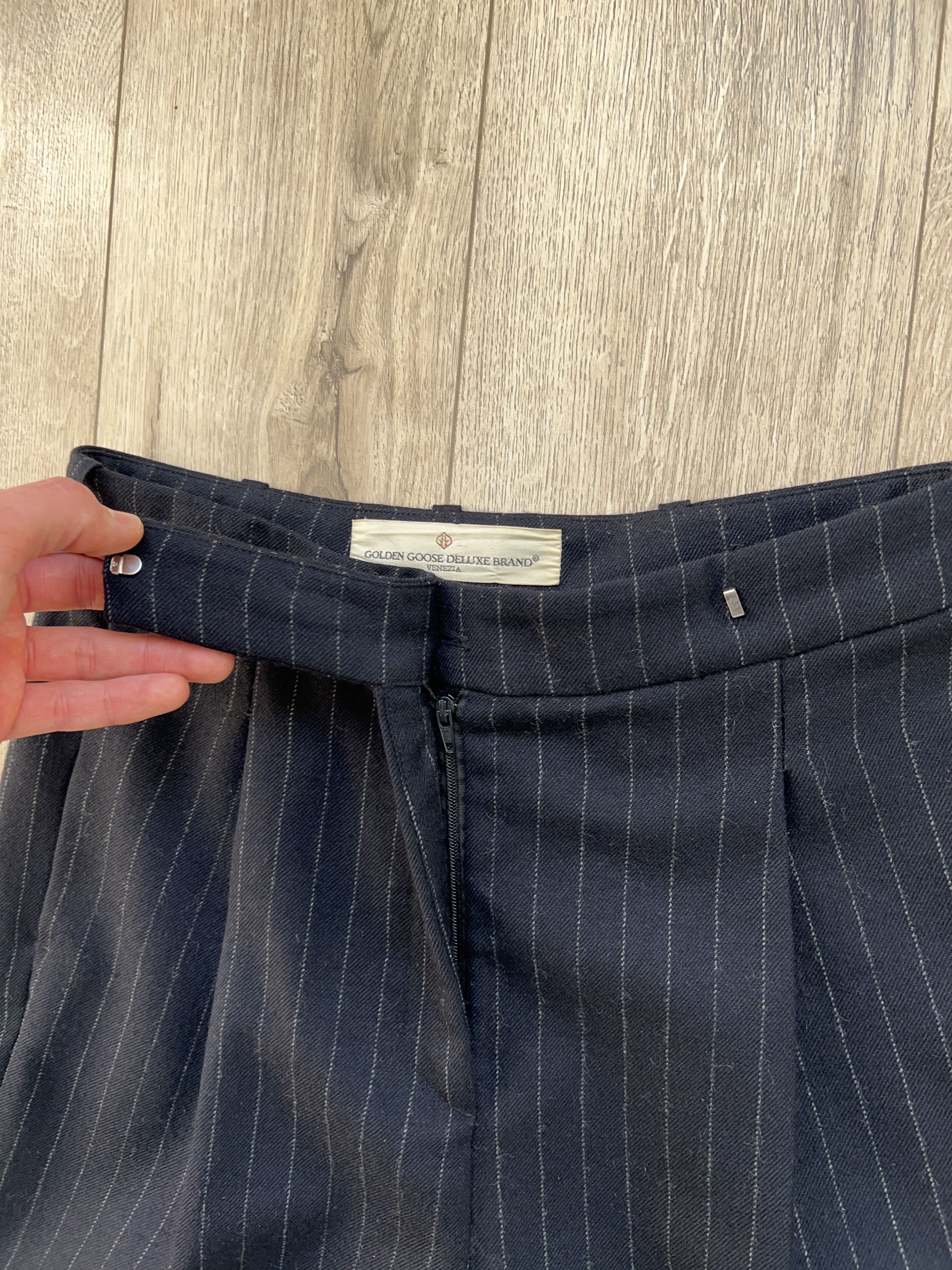 Designer × Golden Goose Womens Deluxe Brand Wool Striped Pants Trousers Size S Size 26" / US 2 / IT 38 - 5 Thumbnail