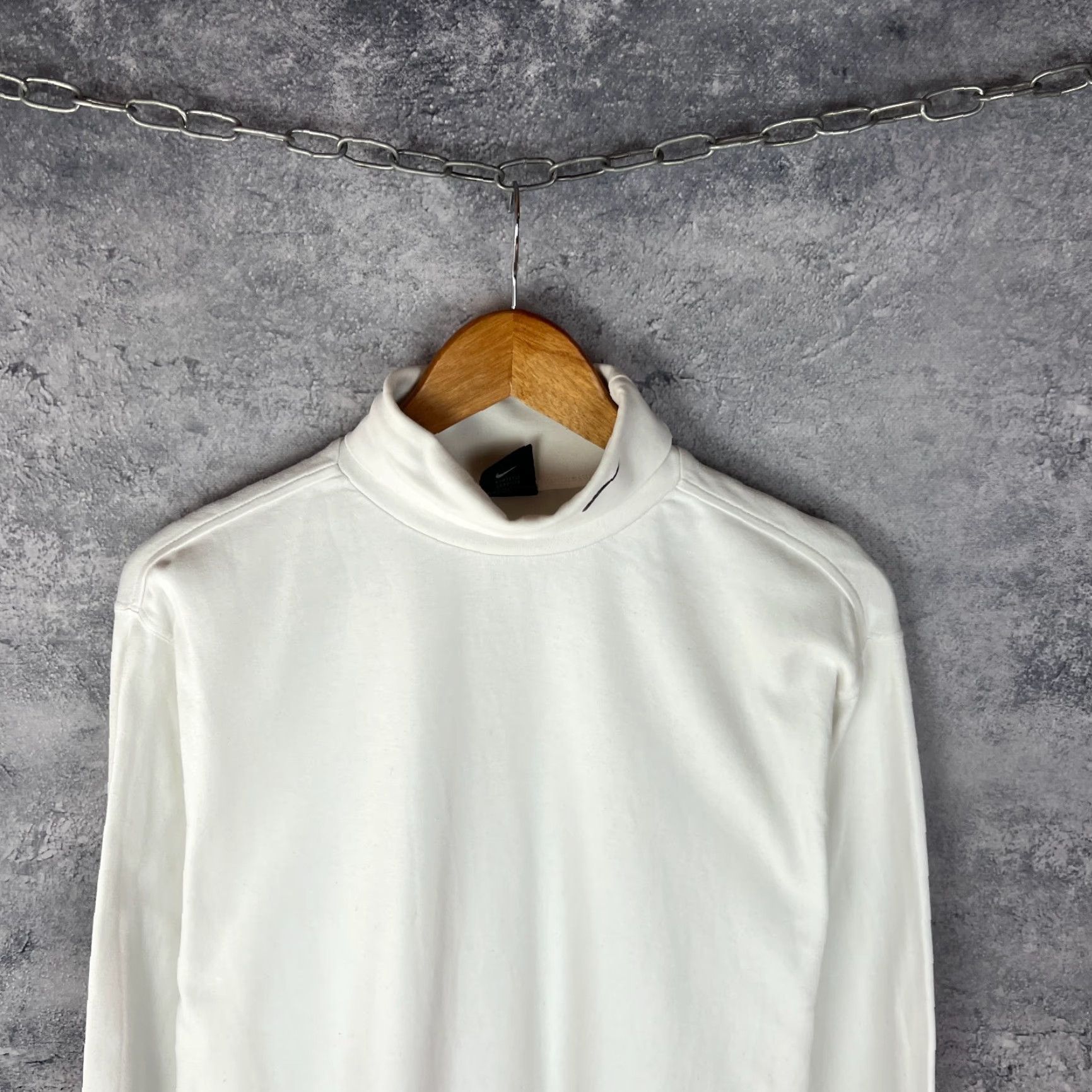 Nike Nike Men’s White VTG Pullover Turtleneck Sweatshirt Logo Swoosh M Bar? Size US M / EU 48-50 / 2 - 2 Thumbnail