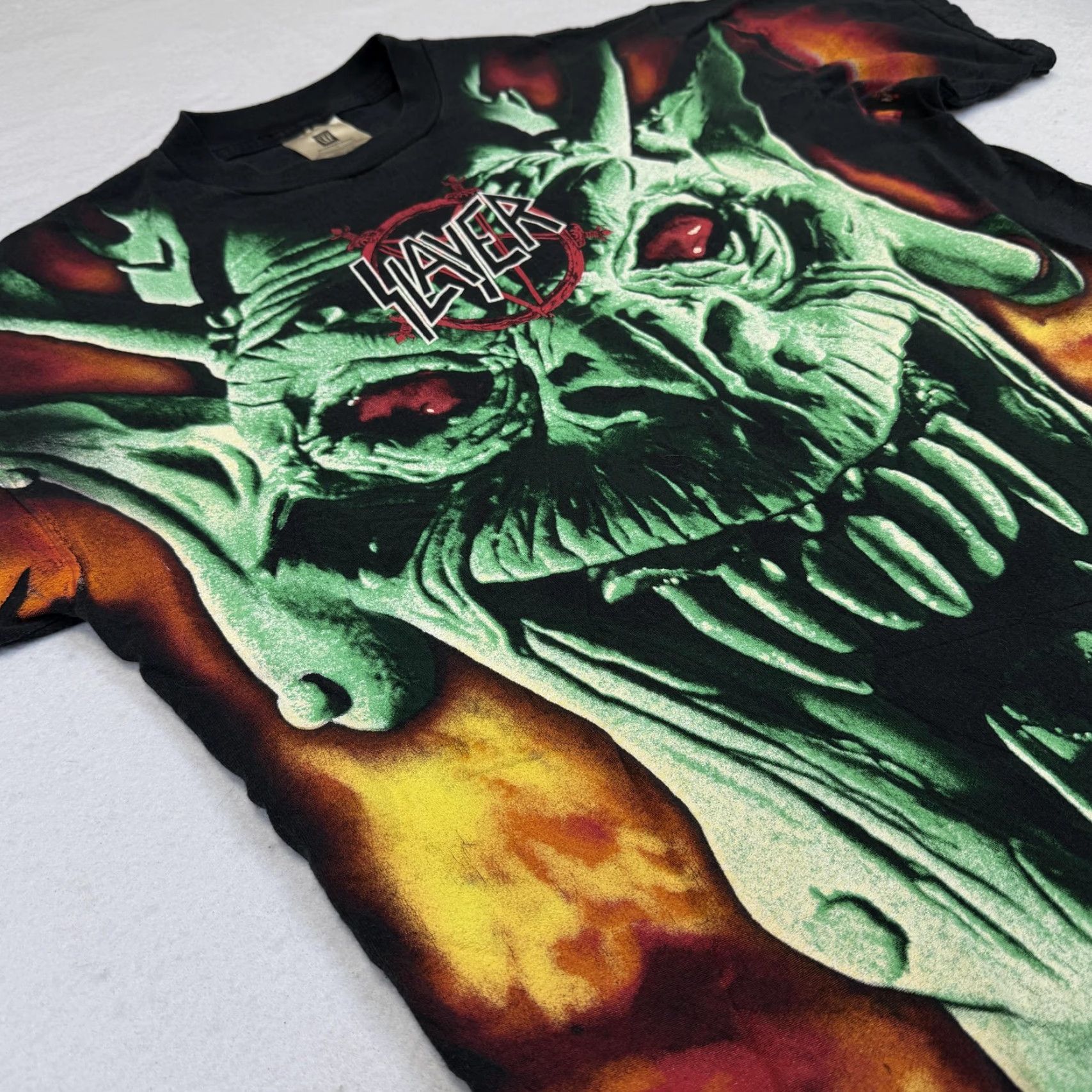 Roots VTG Slayer Demon Root of Evil Men's XL Tour Tee Winterland EUC Crew Neck Multicolor 1996 Licensed GRAIL Green Demon: AOP Root of Evil 1996 Size US XL / EU 56 / 4 - 7 Thumbnail