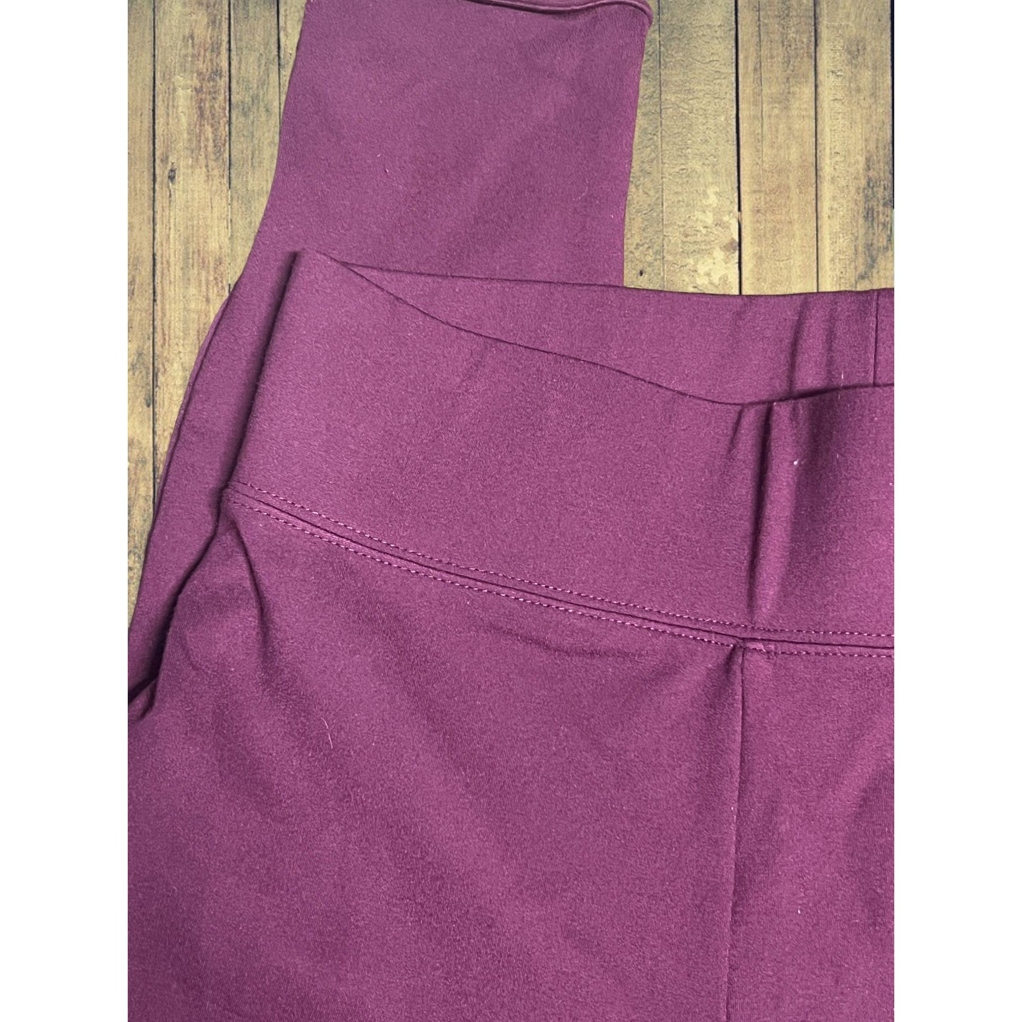 Seven 7 Seven 7 Pull On Legging Pants Zinfandel Scallop Hem Ponte Kn Size 30" / US 8 / IT 44 - 2 Thumbnail