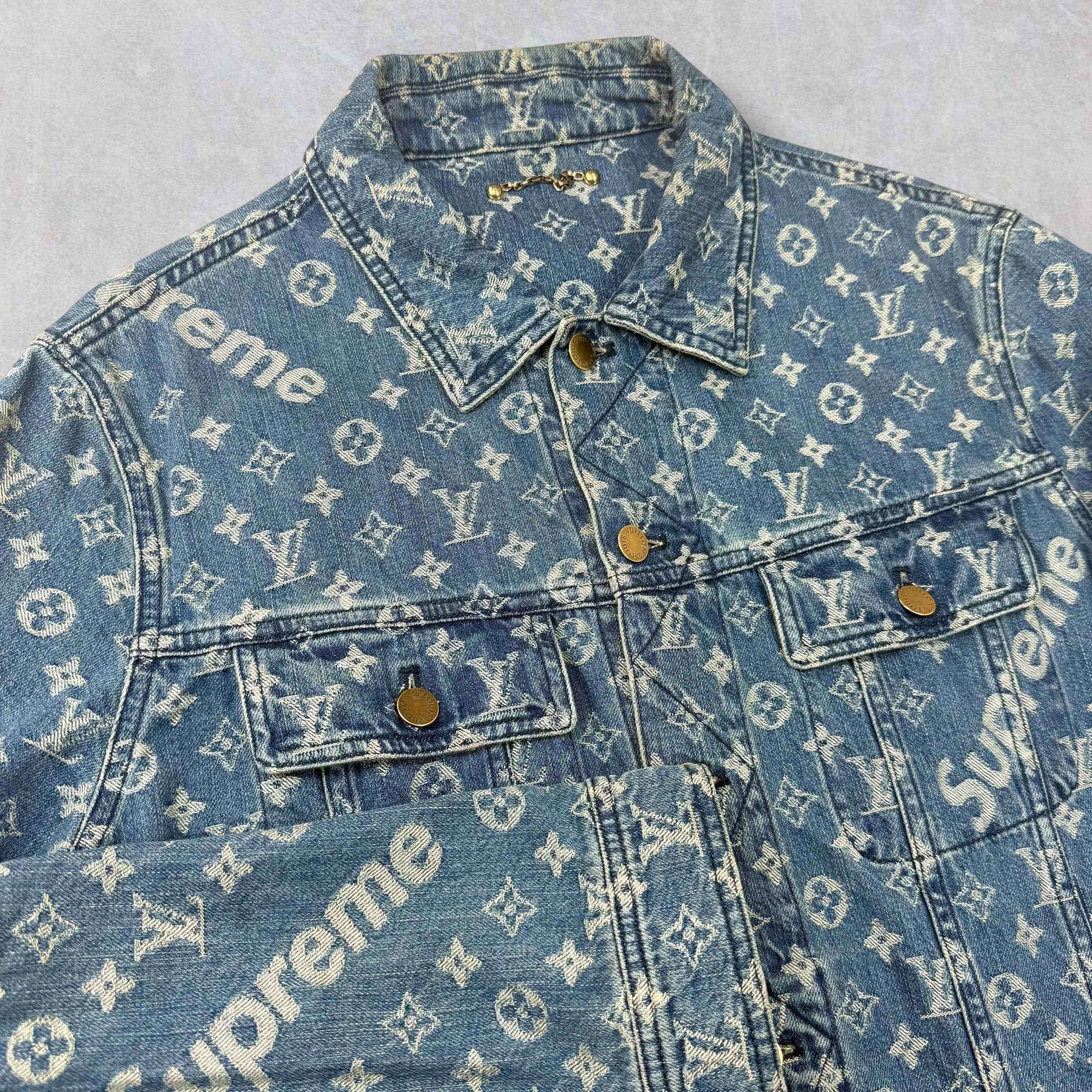 Louis Vuitton Louis Vuitton x Supreme Monogram Denim Jacket 52 (L) Size US L / EU 52-54 / 3 - 4 Thumbnail