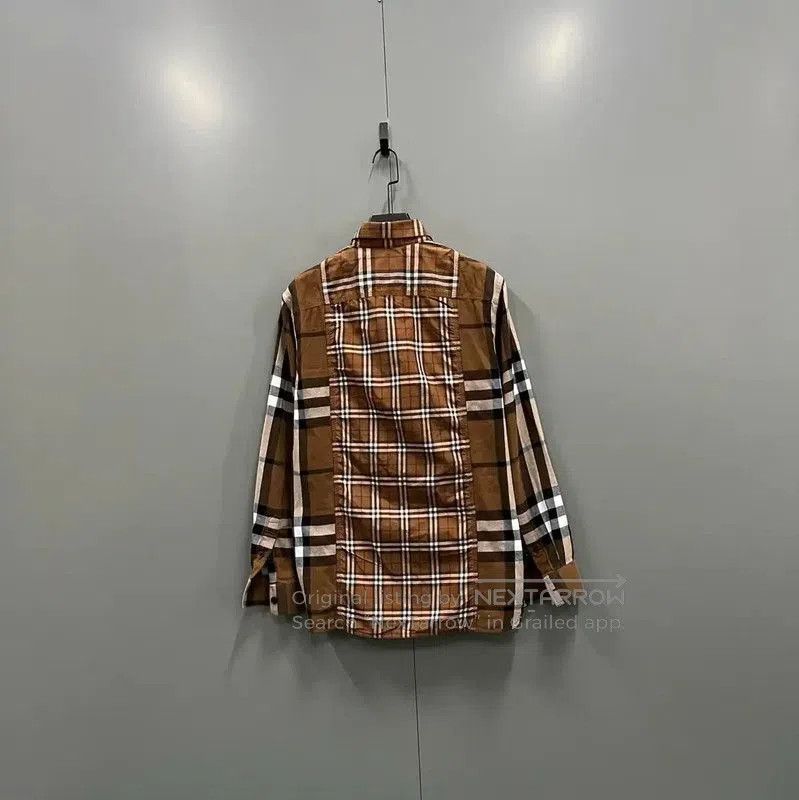 Burberry Burberry Khaki Cotton Check Shirt for Women. Size M / US 6-8 / IT 42-44 - 3 Thumbnail