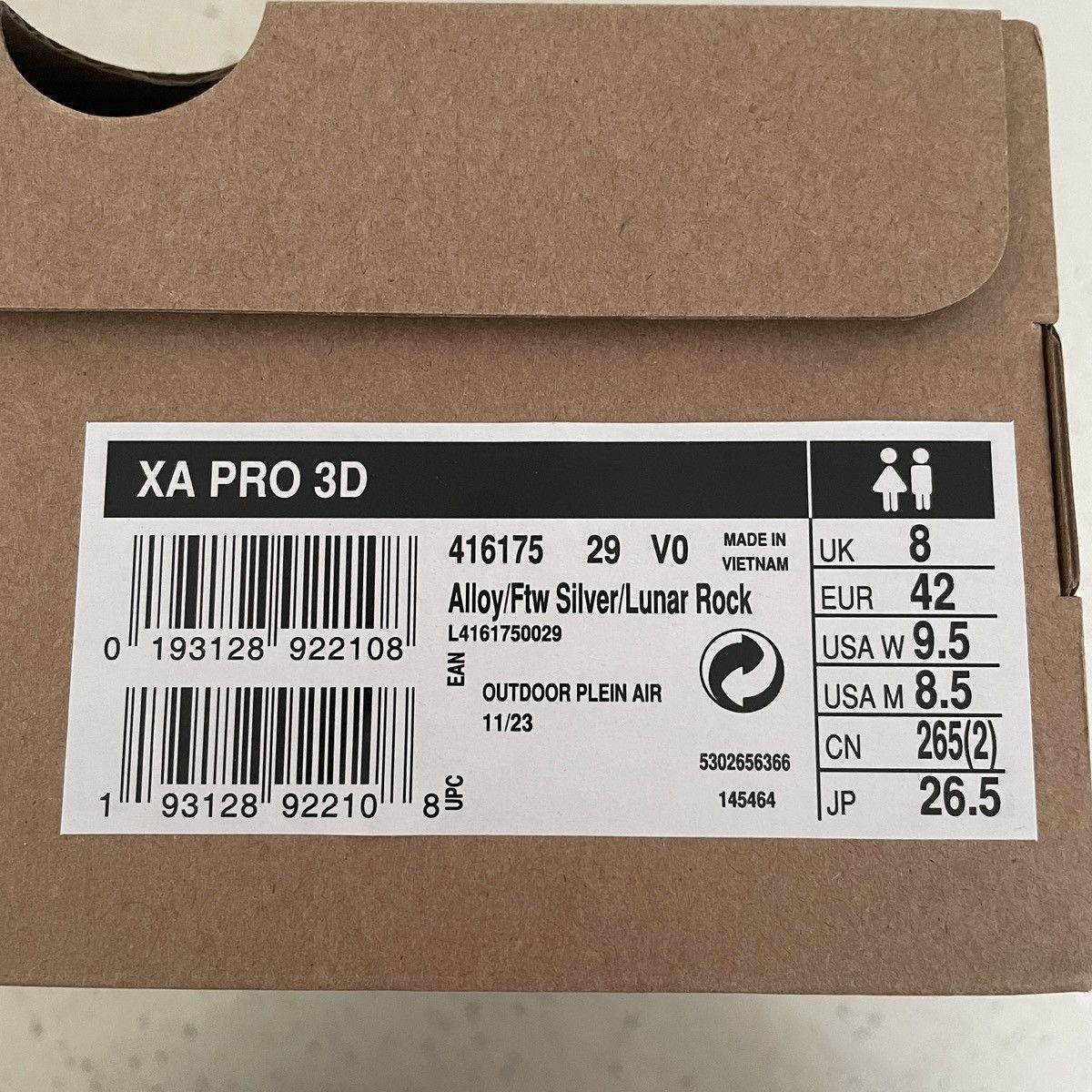 Salomon XA 3D Pro Lunar Rock / Silver Size US 8.5 / EU 41-42 - 9 Thumbnail
