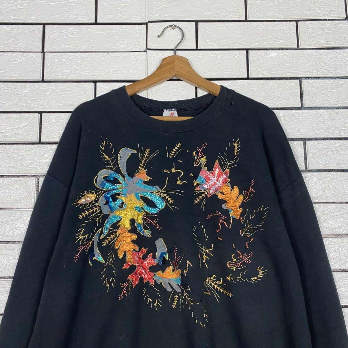 Vintage Vintage Sweatshirt Jerzees USA Art Design Size US XL / EU 56 / 4 - 4 Thumbnail