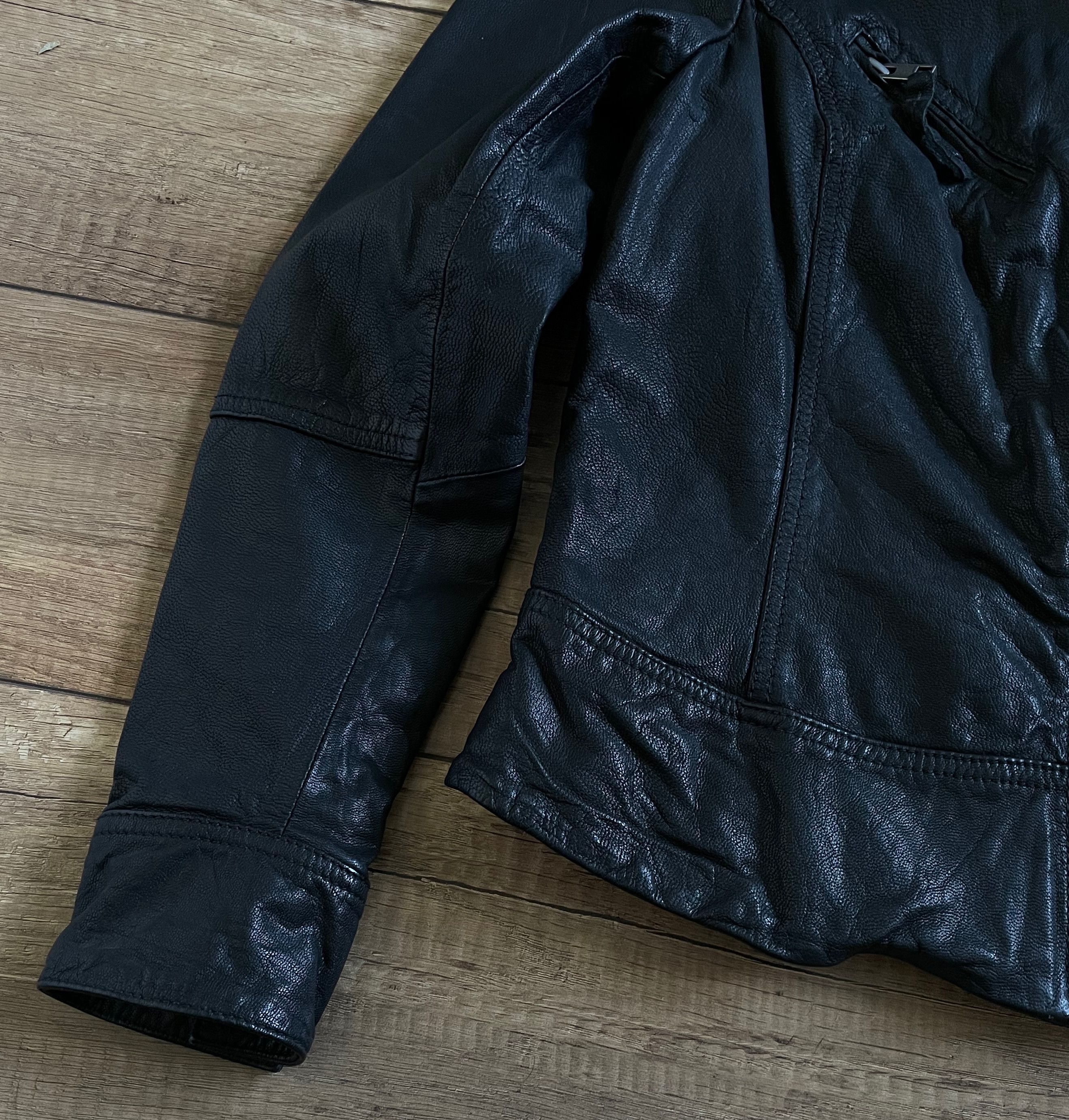 Allsaints AllSaints Black Belvedere Leather B 3 Bomber Style Jacket Size S / US 4 / IT 40 - 8 Thumbnail