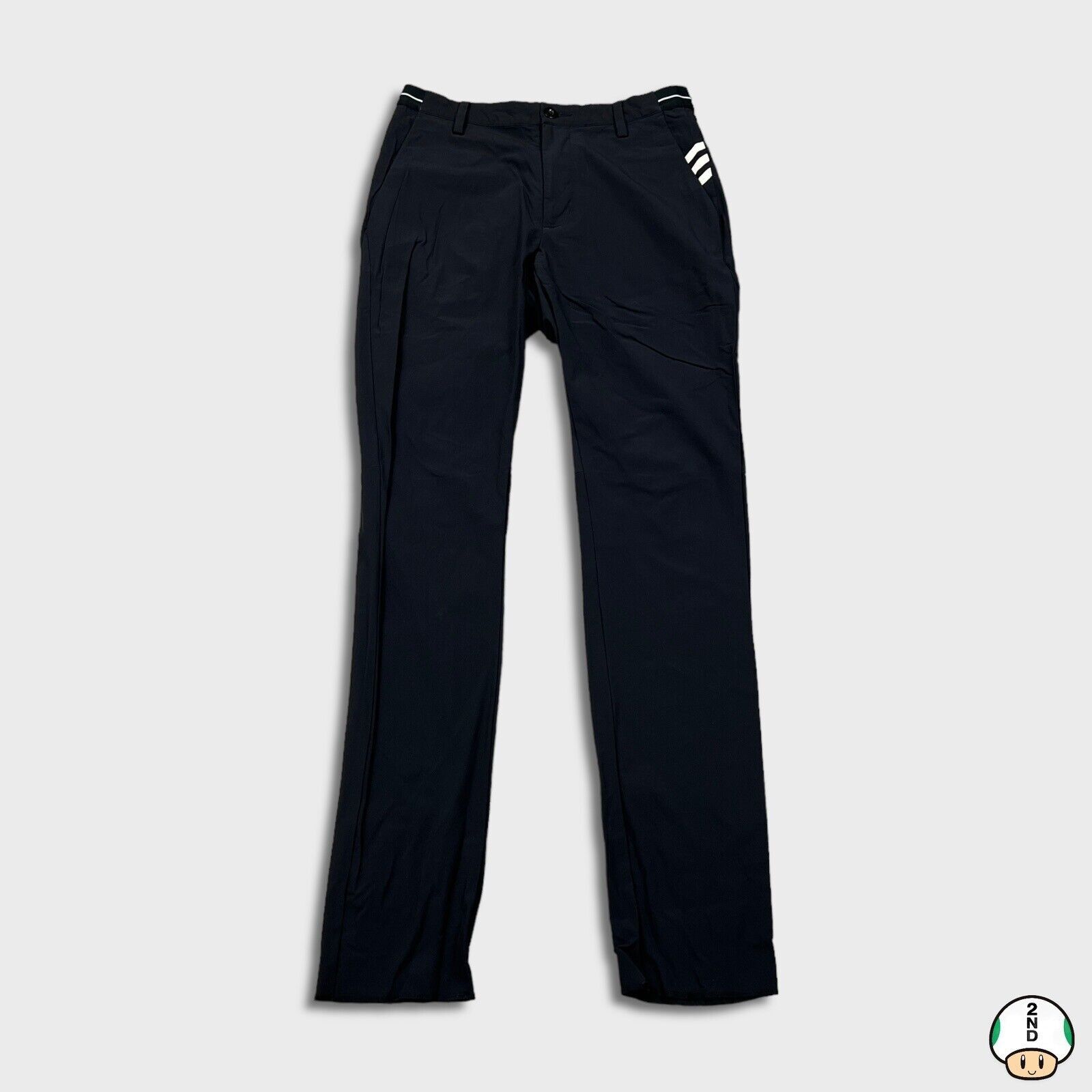 Adidas × Vintage Adidas Pants Medium Spell Out Stripes Slim Casual Trousers Size US 30 / EU 46 - 1 Thumbnail