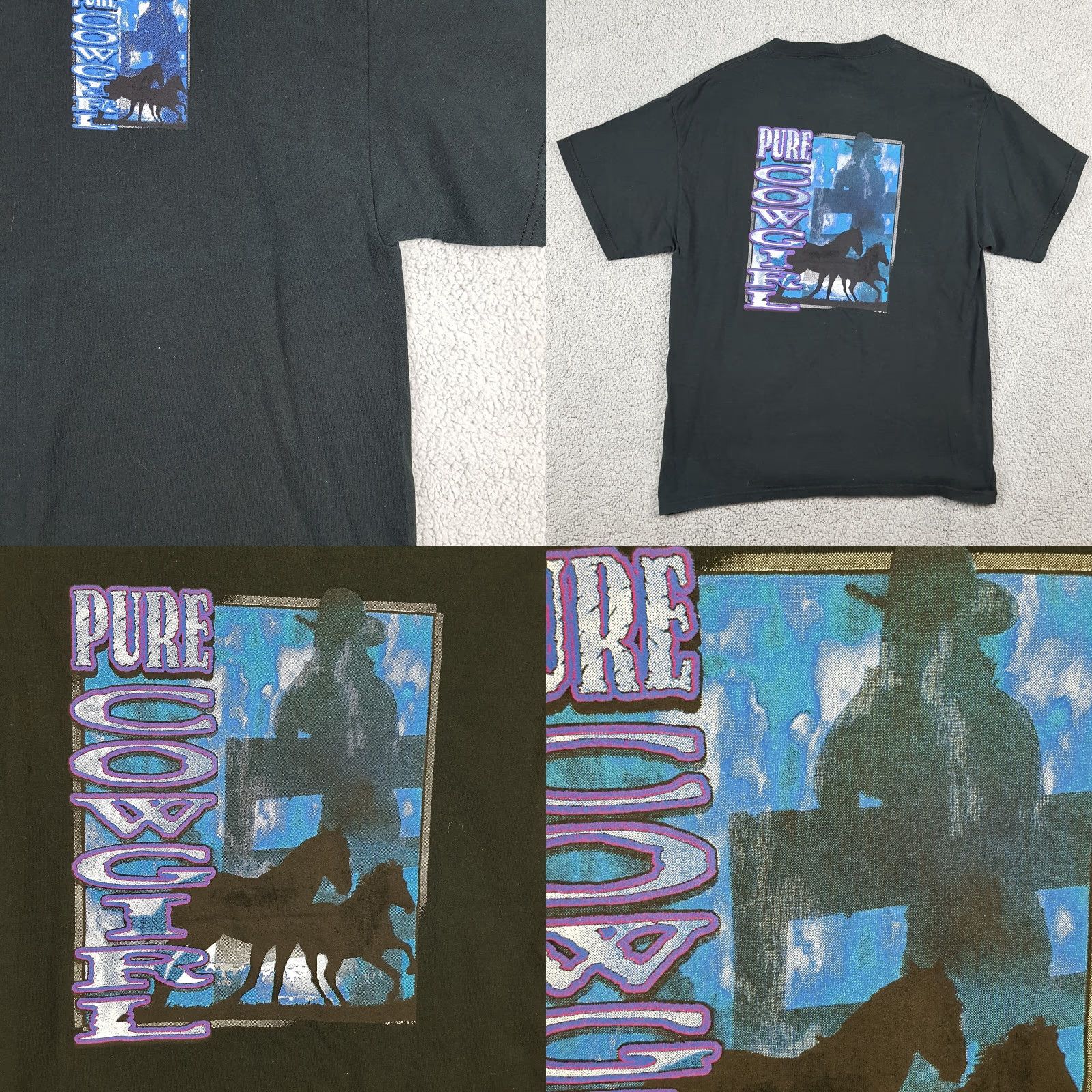 Delta VINTAGE Delta Women T-Shirt 90s Country Cowgirl Western Retro Black Size LargeUSA Size L / US 10 / IT 46 - 8 Thumbnail