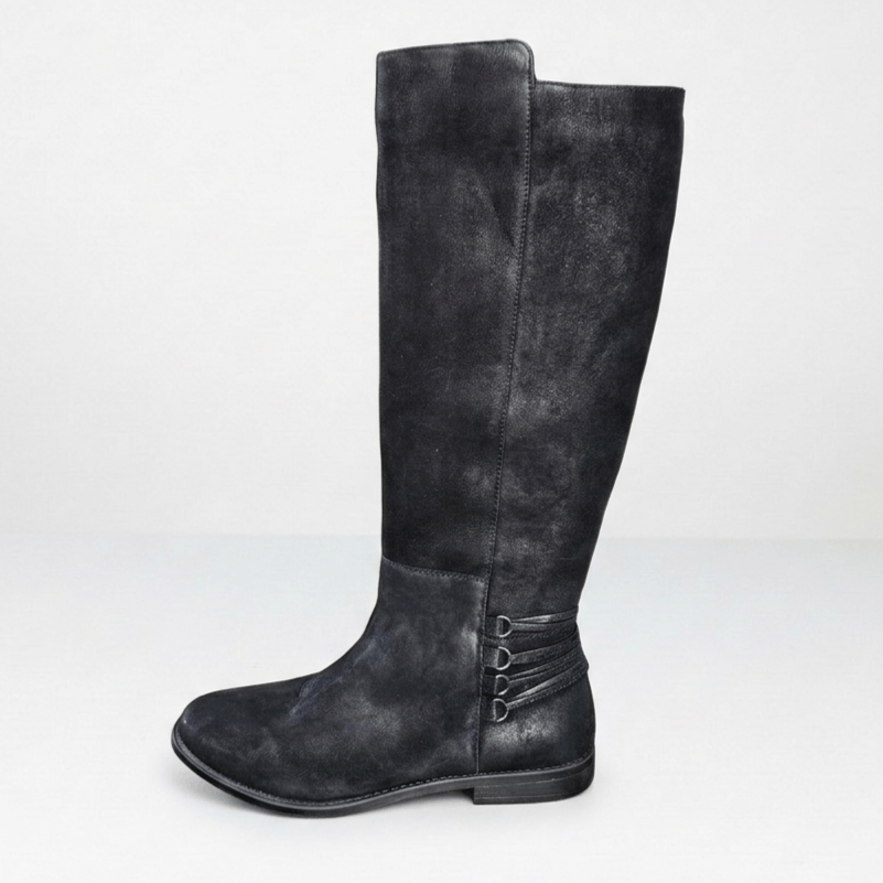 Steve Madden Steve Madden Size 9 Boots Zina Black Polished Suede Leather Size US 9 / IT 39 - 4 Thumbnail