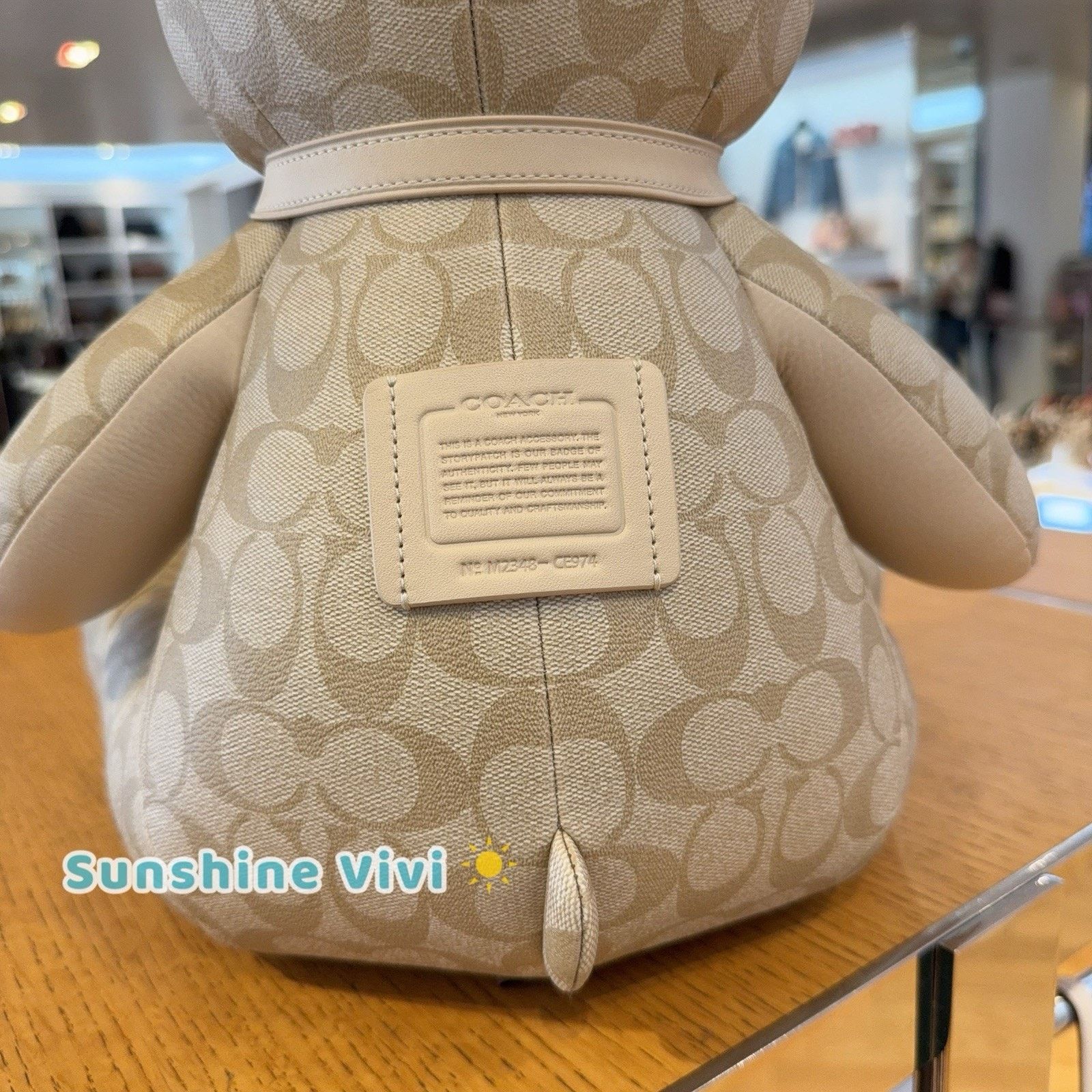 Coach NWT COACH Large Collectible Bear Teddy Bear CE974 Chalk Size ONE SIZE - 6 Thumbnail