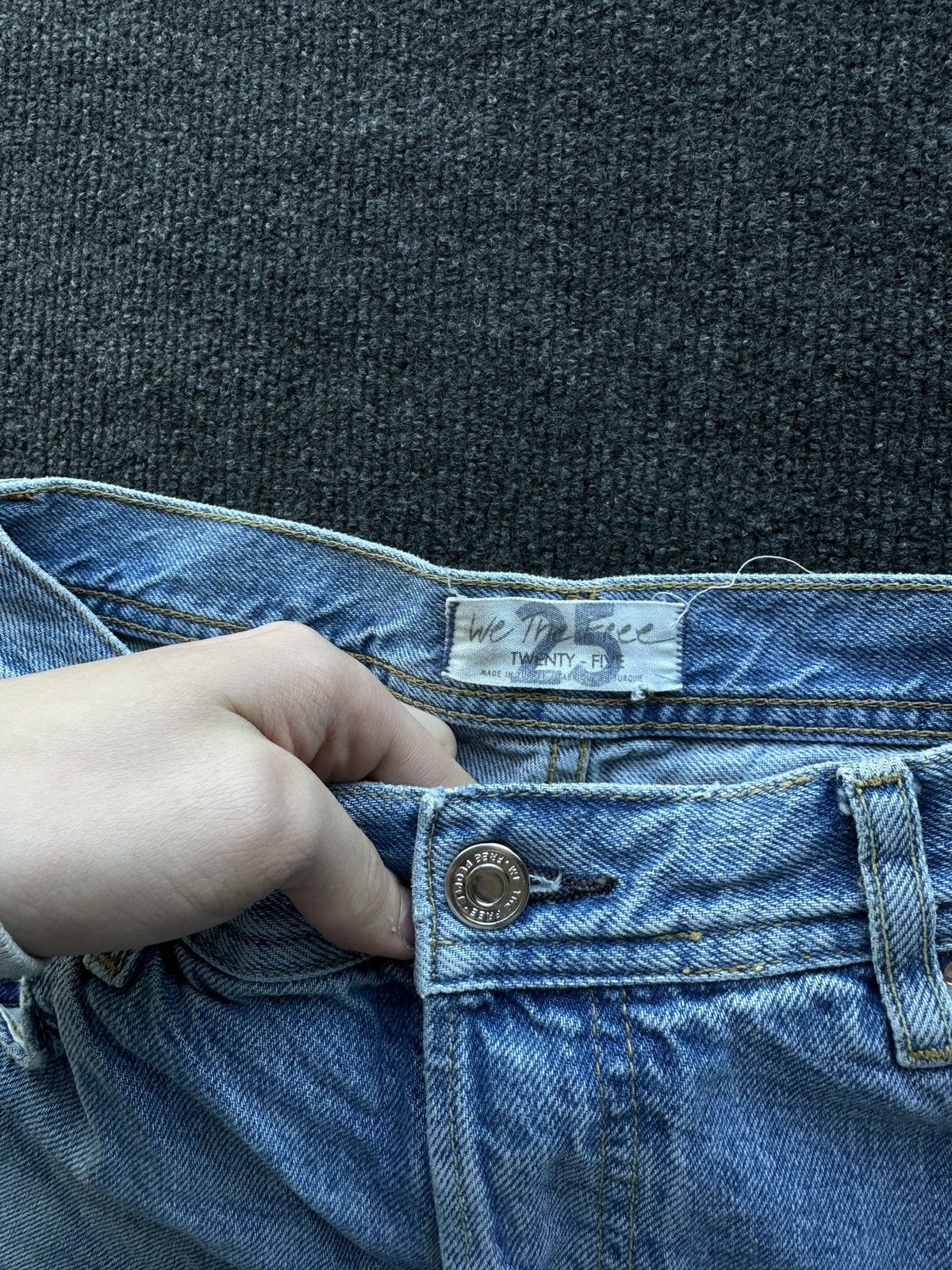 Free People 🚨 FREE PEOPLE WE THE FREE AVANT GARDE GOTHIC WOMEN JEANS Size 25" / US 0 / IT 36 - 7 Thumbnail