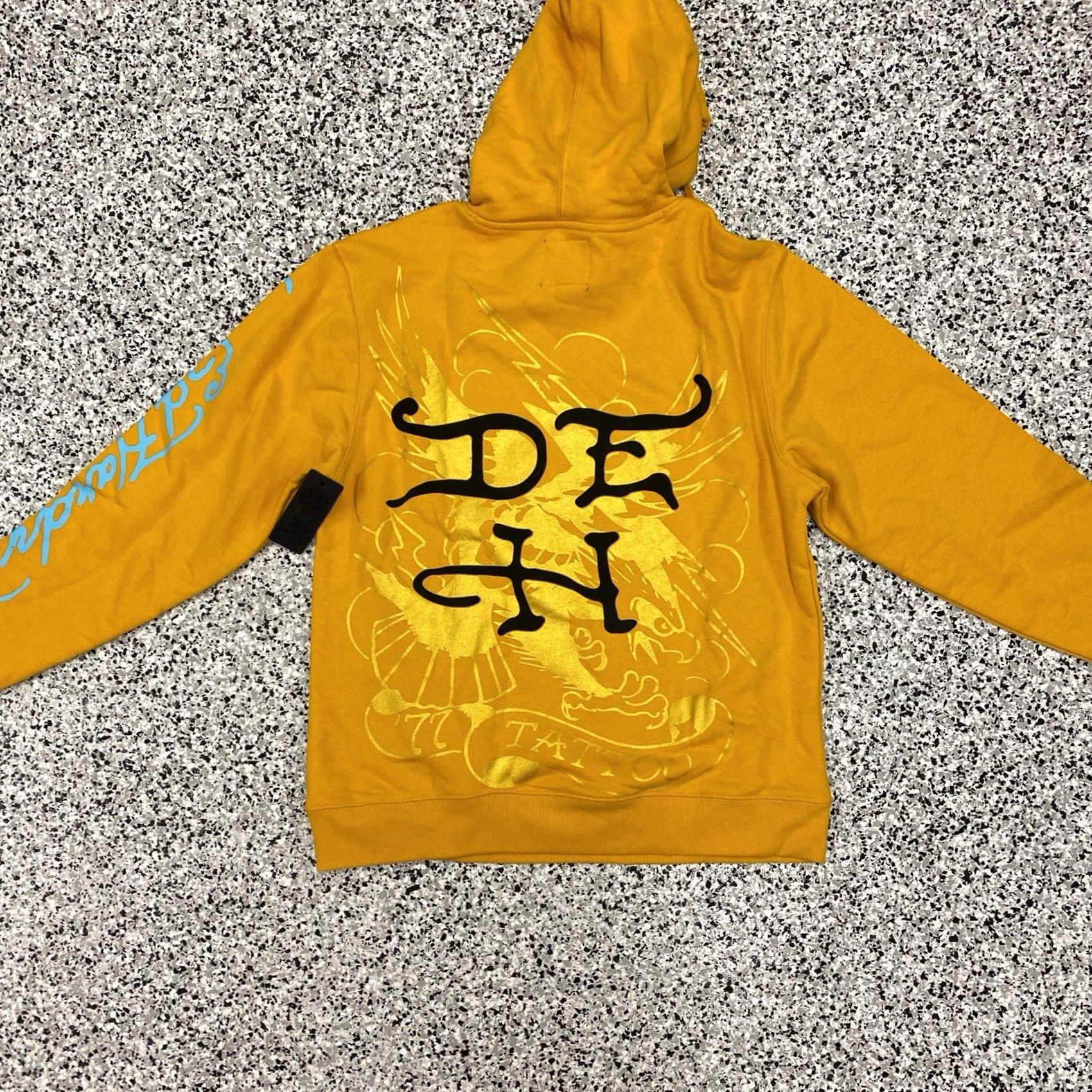 Ed Hardy VINTAGE Ed Hardy Yellow Hoodie Black Panther Pullover Sweatshirt Mens Medium EHM1300-55 Size US M / EU 48-50 / 2 - 7 Thumbnail