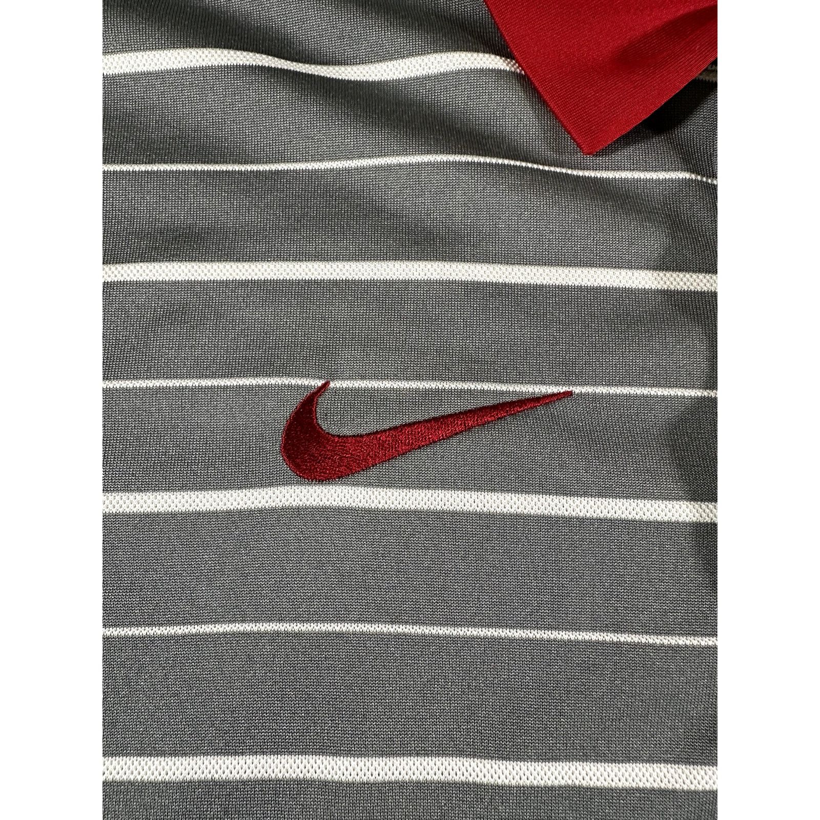 Nike Nike Cincinnati Reds Dri-Fit Gray Striped Polo Shirt Drifit Size US S / EU 44-46 / 1 - 4 Thumbnail
