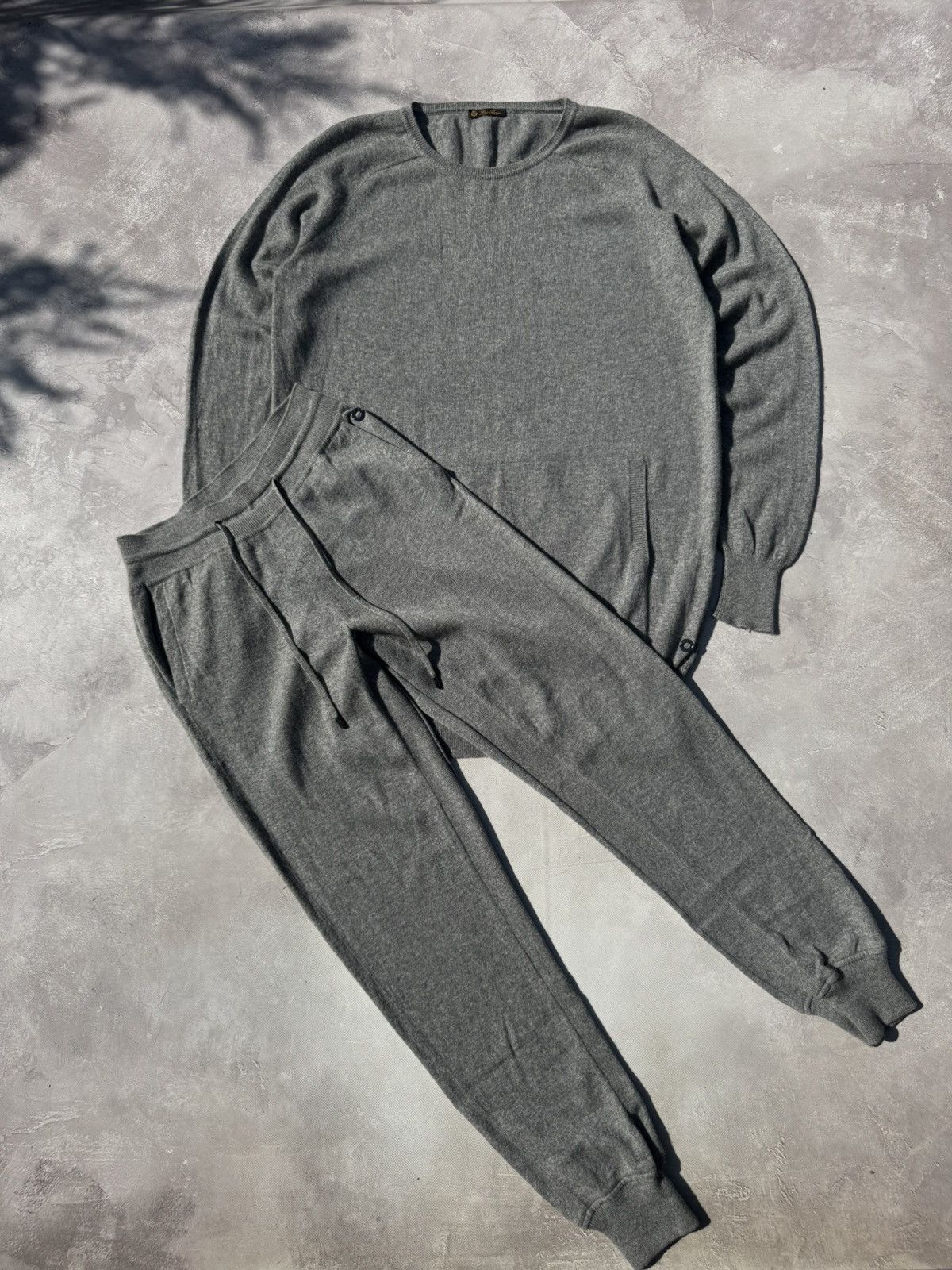 Loro Piana Loro Piana Women’s Cashmere Knit Set Sweater + Pants Gray Size M / US 6-8 / IT 42-44 - 1 Thumbnail