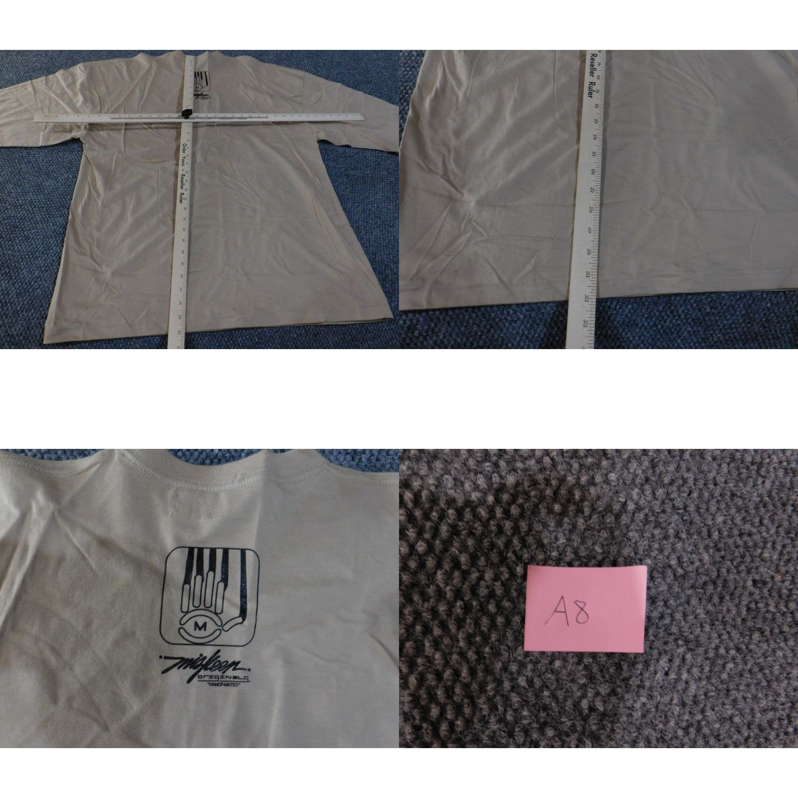 Vintage Miskeen T-Shirt Mens XL Beige Logo Crew Neck Short Sleeve Vintage? (adjusted) Size US XL / EU 56 / 4 - 9 Thumbnail