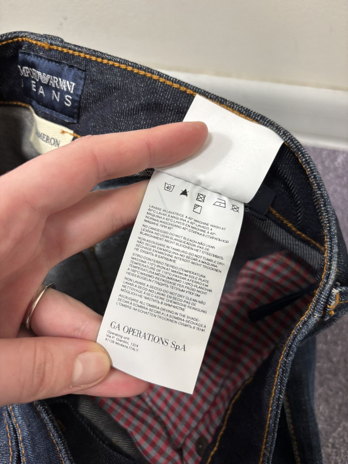 Emporio Armani Emporio Armani Cameron NWT Women’s Navy Blue Denim Jeans Size 25" / US 0 / IT 36 - 18 Thumbnail