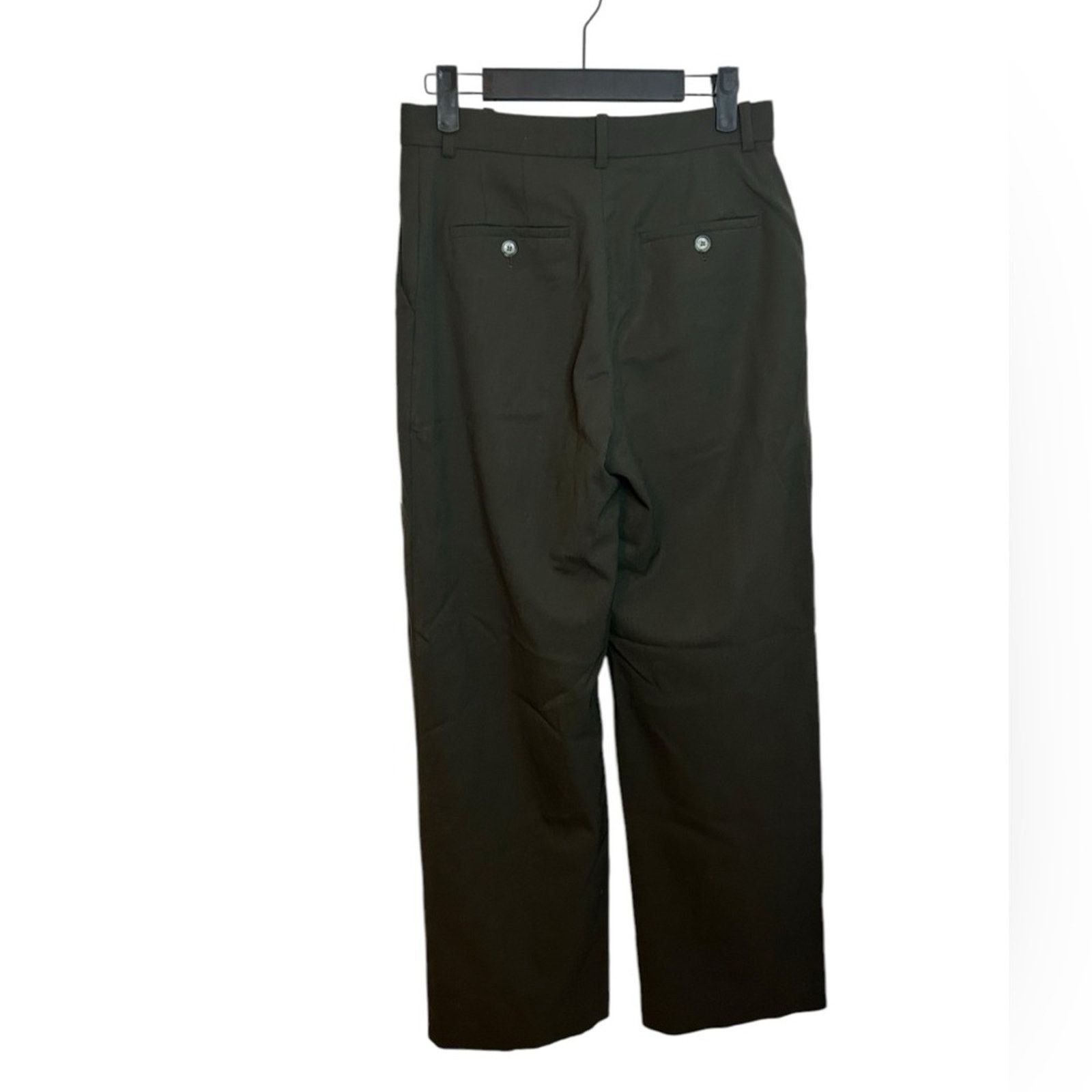 Aritzia Aritzia Babaton Olive Green Wool HighWaisted WideLeg Trouser Size 28" / US 6 / IT 42 - 2 Thumbnail