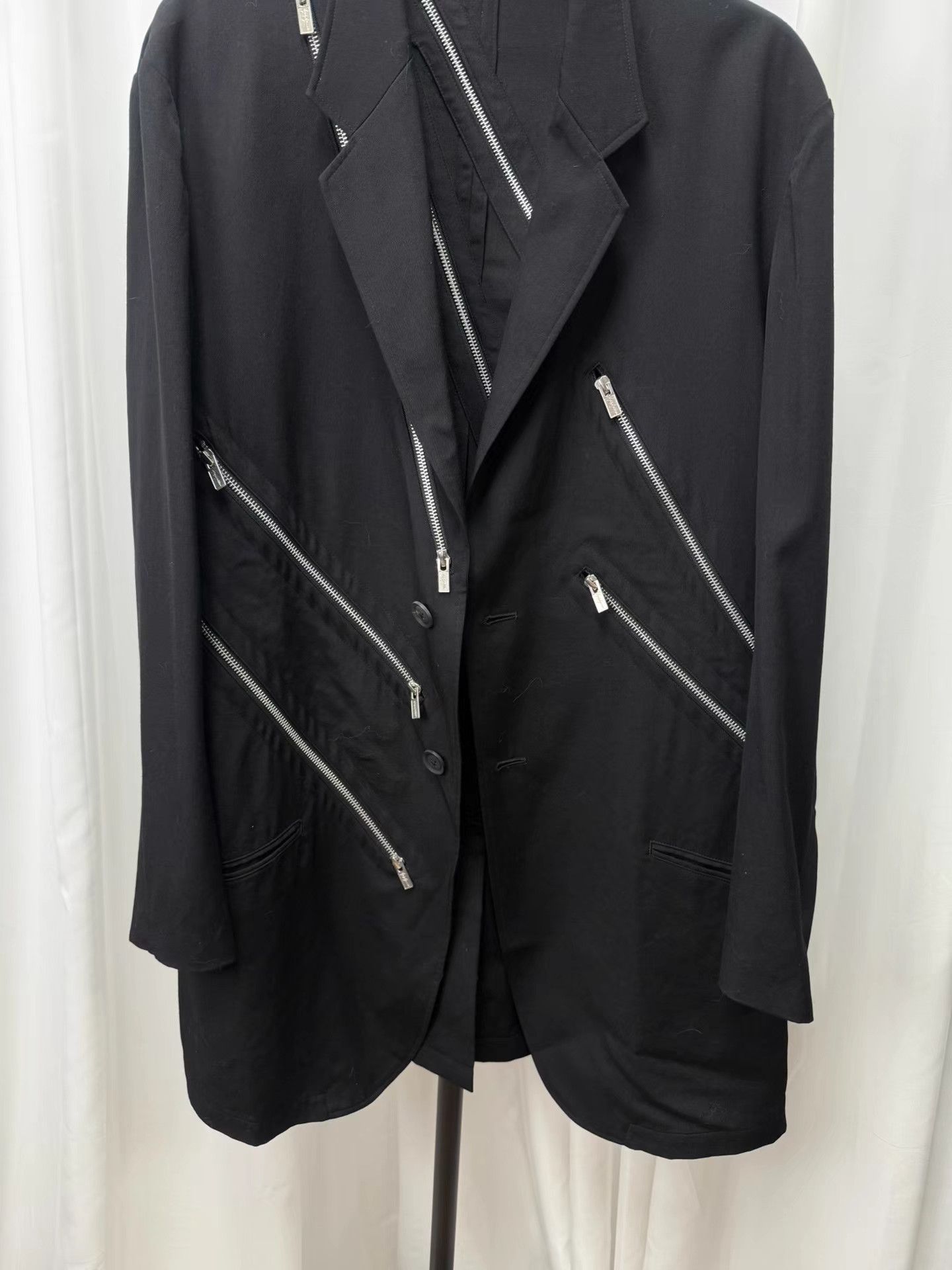 Yohji Yamamoto yohji yamamoto pour homme Zip Wool Blazer K20 Size US L / EU 52-54 / 3 - 3 Thumbnail