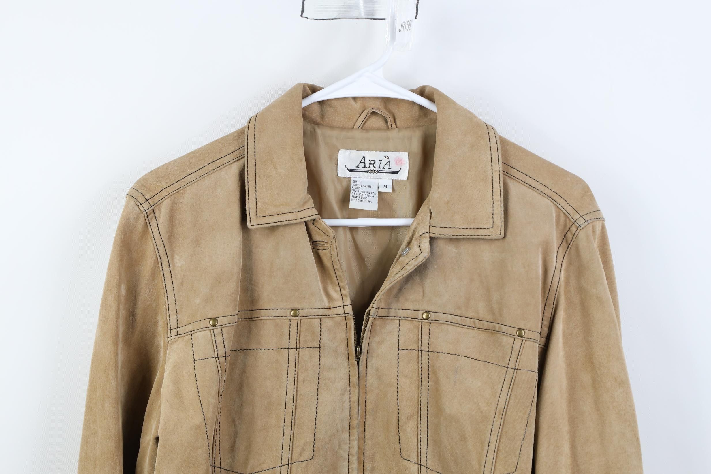 Vintage Vintage 90s Streetwear Babydoll Suede Leather Jacket Size M / US 6-8 / IT 42-44 - 2 Thumbnail
