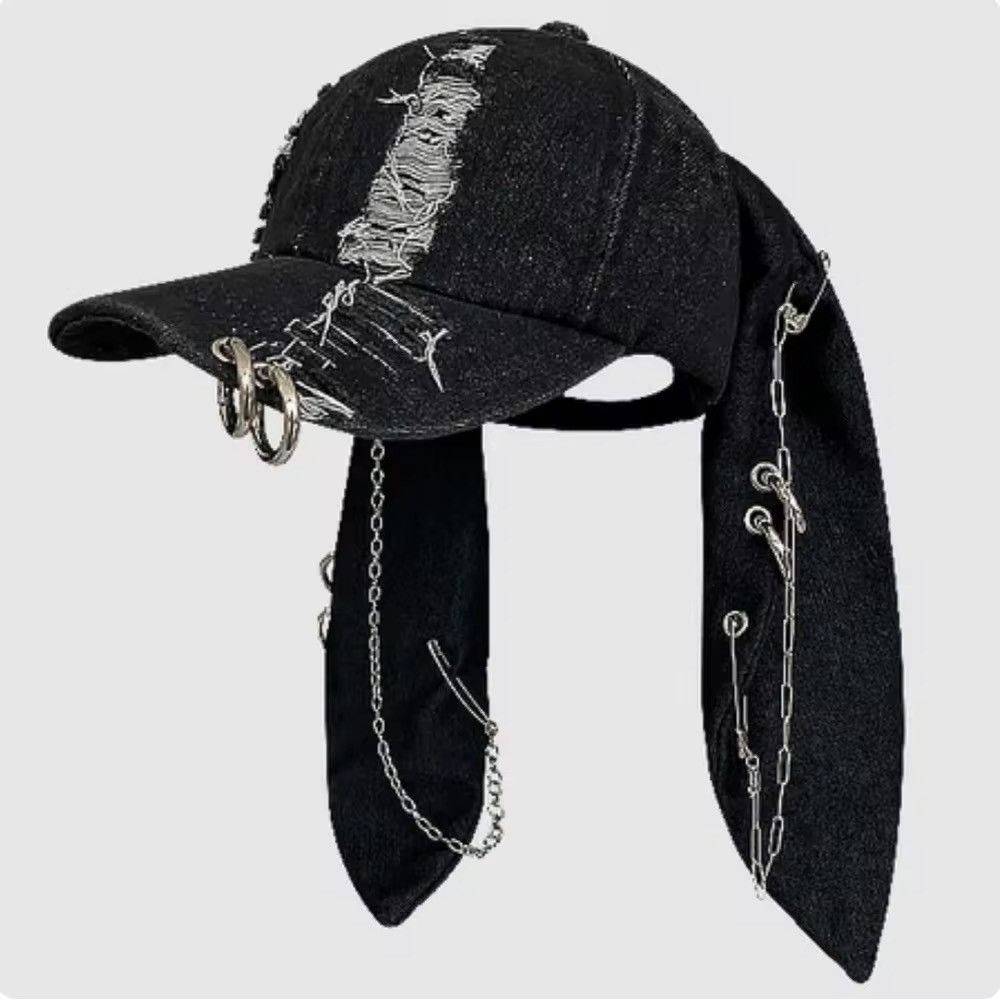 Japanese Brand × Vintage y2k Graffiti Jeans dog Ears Hat Size ONE SIZE - 1 Thumbnail