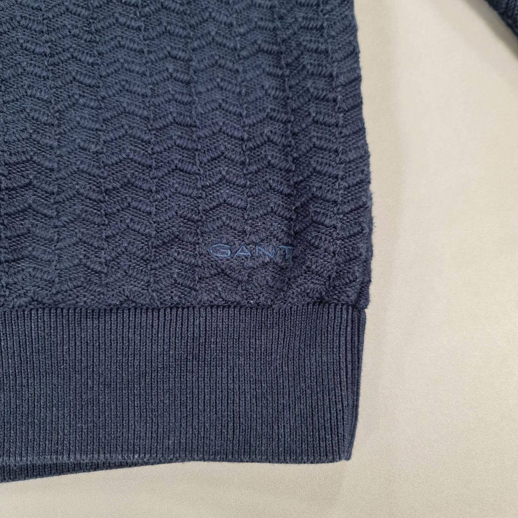 Gant GANT Cardigan Mens Shawl Neck Navy Blue M Cotton Knit Jumper Regular Vintage No Pattern Size US M / EU 48-50 / 2 - 5 Thumbnail