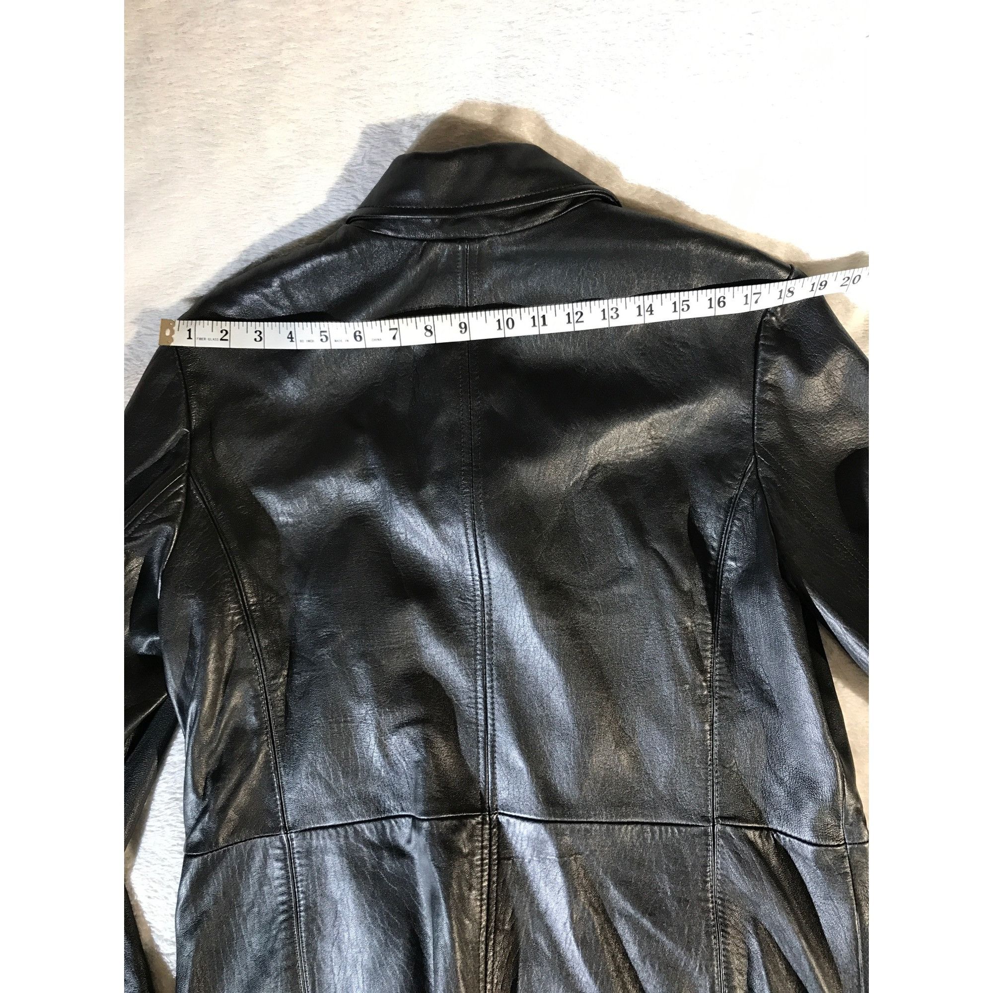 Vintage Jacqueline Ferrar Womens Vintage Black Lambskin Leather Coat Size L / US 10 / IT 46 - 8 Thumbnail