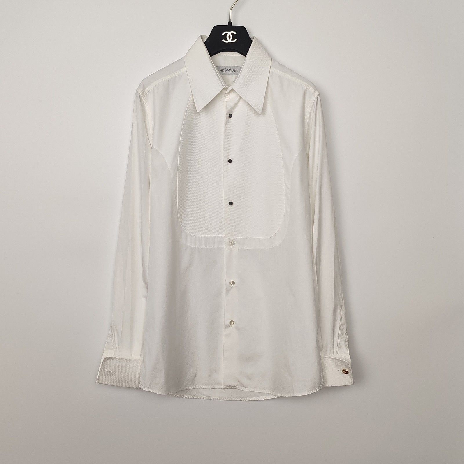 MM6 Saint Laurent White Gold Button Shirt Size S Size US S / EU 44-46 / 1 - 1 Thumbnail