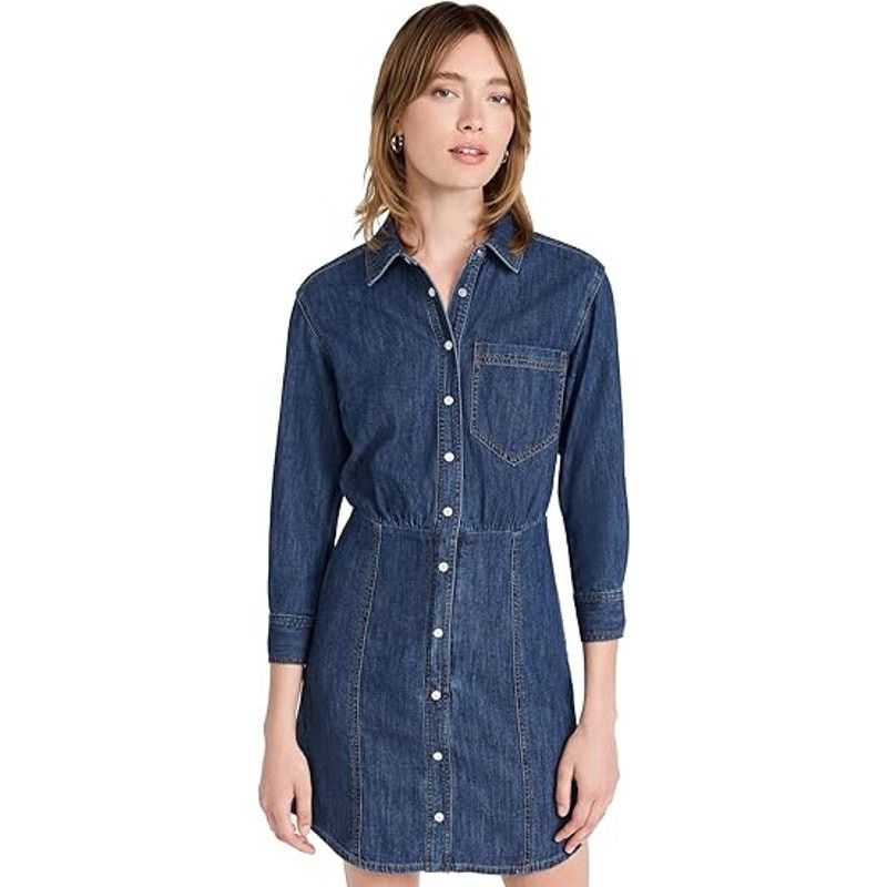 Veronica Beard Veronica Beard Blue Denim Shirt Dress Women Cotton 2 - G005 Size XS / US 0-2 / IT 36-38 - 1 Thumbnail