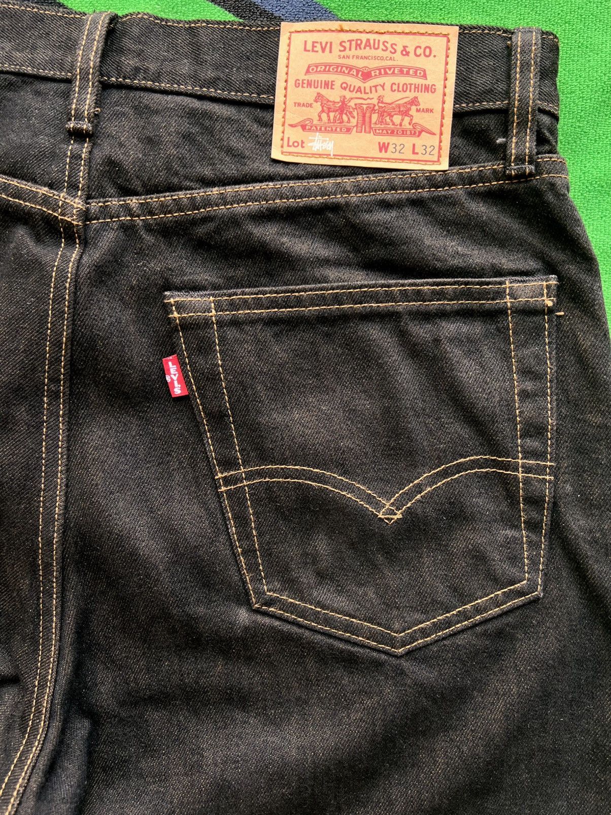 Levi's × Stussy Stüssy Levi’s Crispy Rinse 568 Stay Loose Jeans Black W32 L Size US 32 / EU 48 - 10 Thumbnail