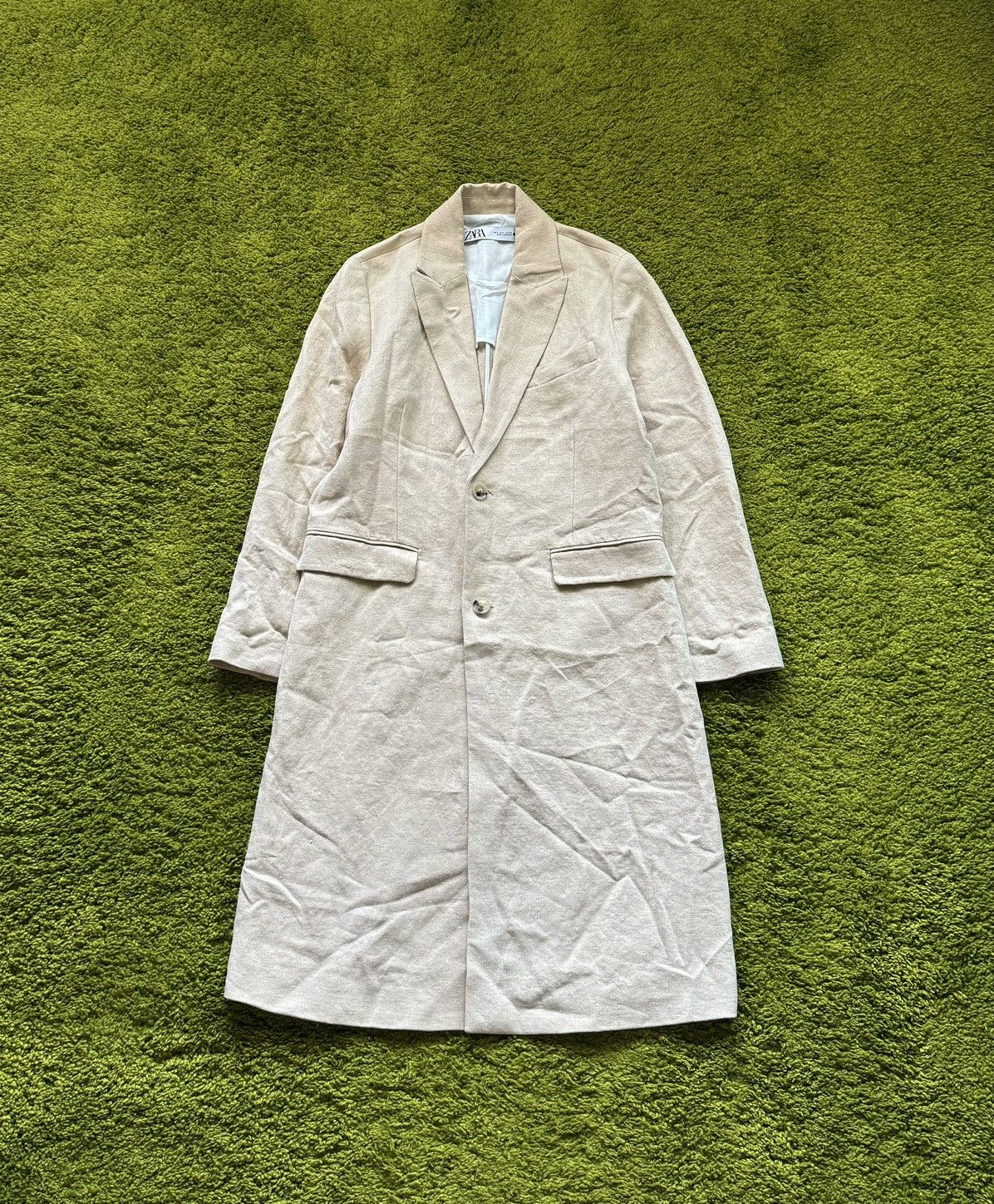 Designer × Zara Zara 100% hemp coat jacket Size S / US 4 / IT 40 - 1 Thumbnail