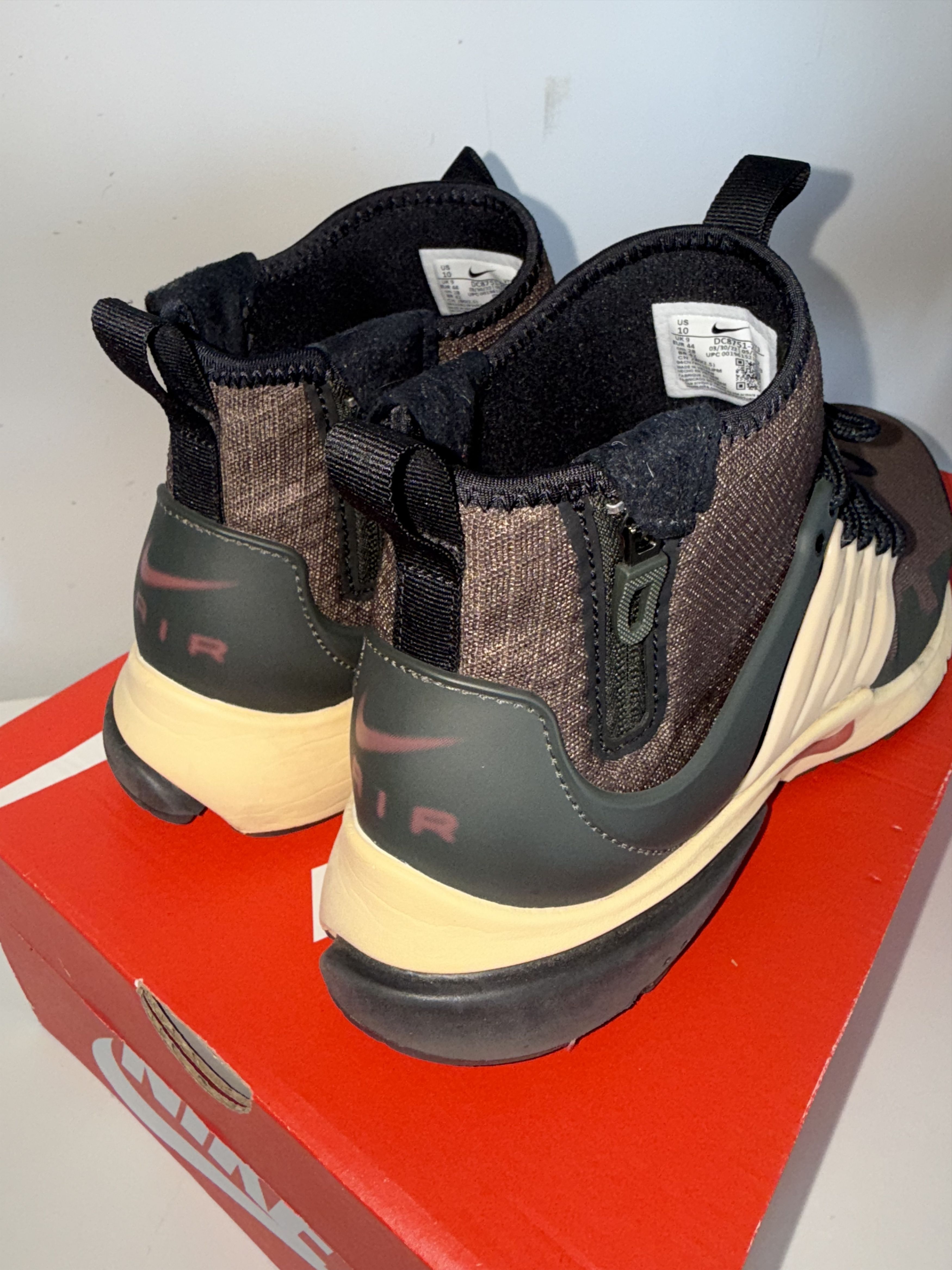 Nike Air Presto Mid Utility — Brown / Rust DC8751-200 Size US 10 / EU 43 - 3 Thumbnail