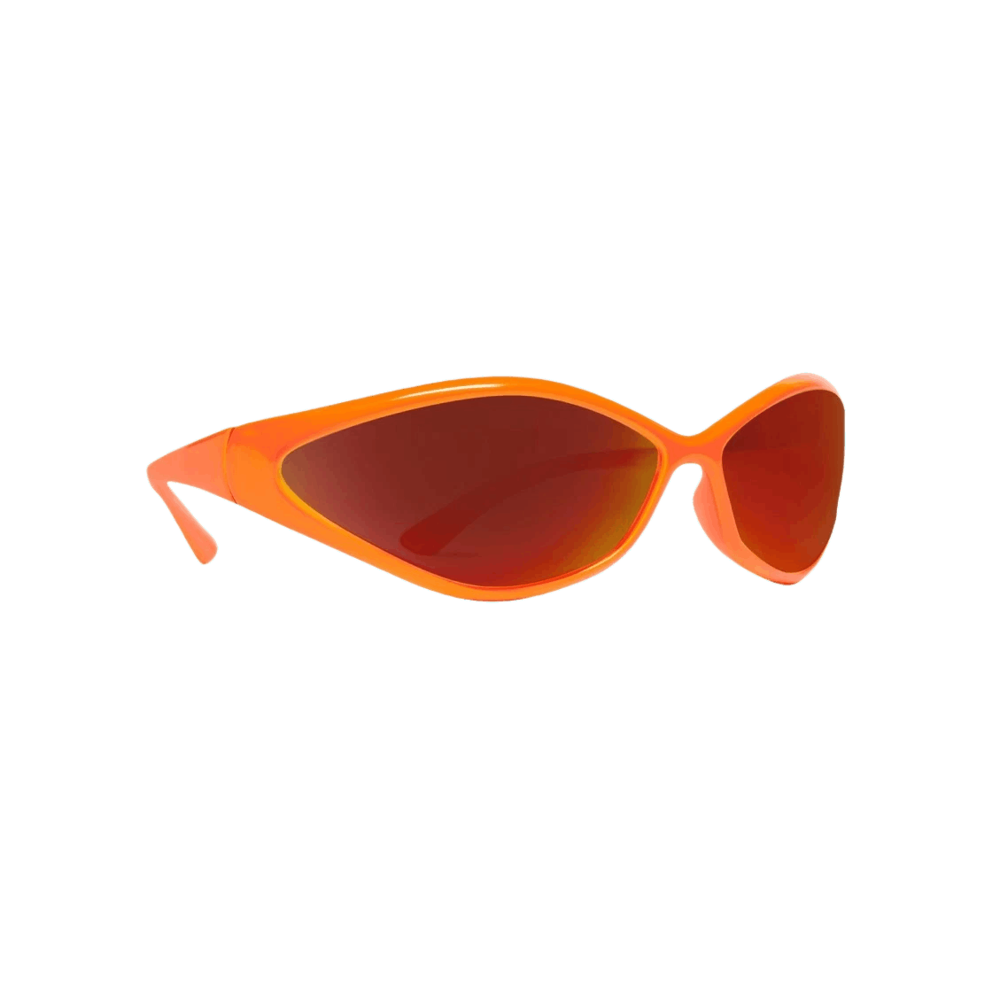 Balenciaga o1bcso1str0625 Size: OS / 90s Oval Sunglasses in Orange Size ONE SIZE - 2 Thumbnail