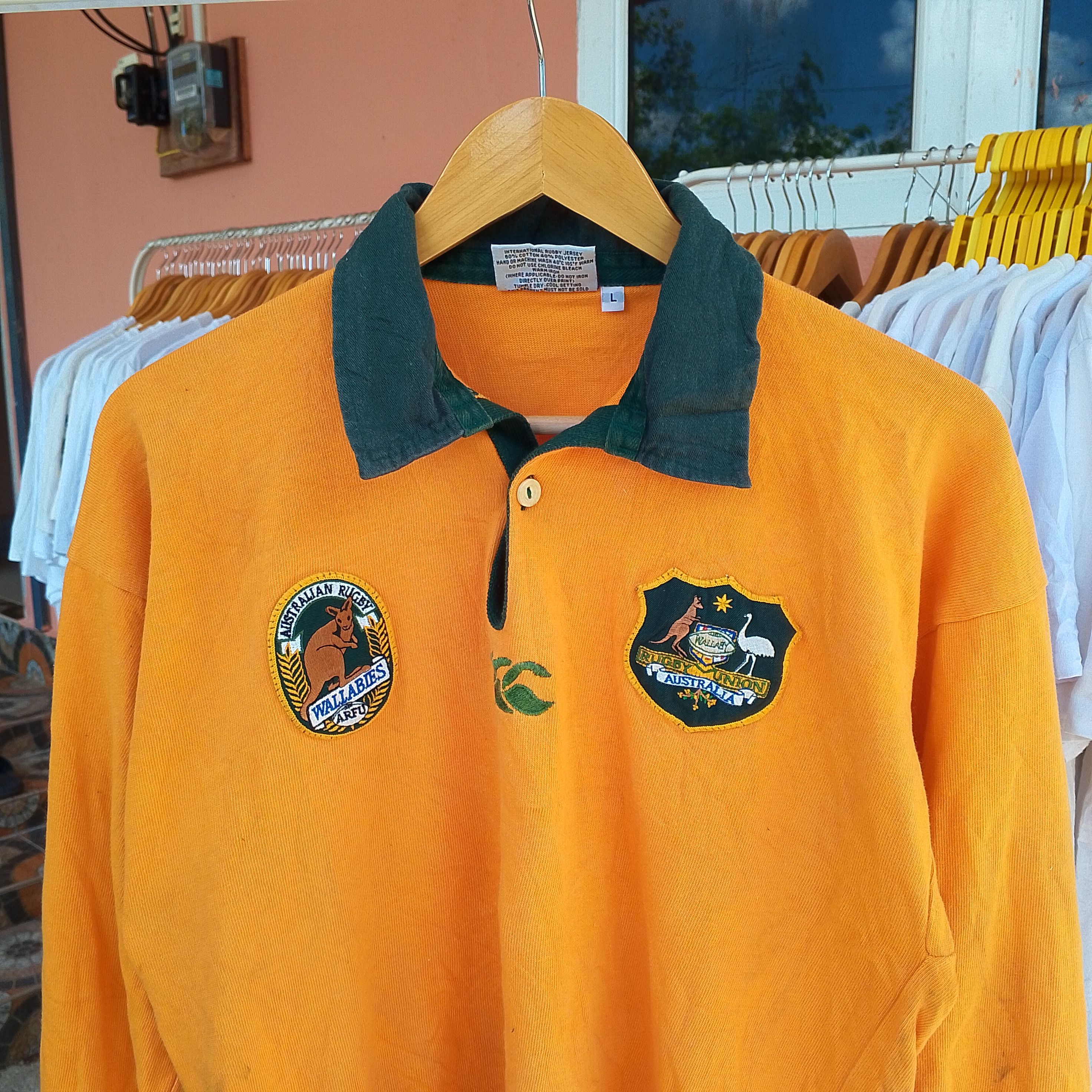 Canterbury of New Zealand VTG 1996 Canterbury Australia Union rugby shirt, Schweppes Size US L / EU 52-54 / 3 - 2 Thumbnail