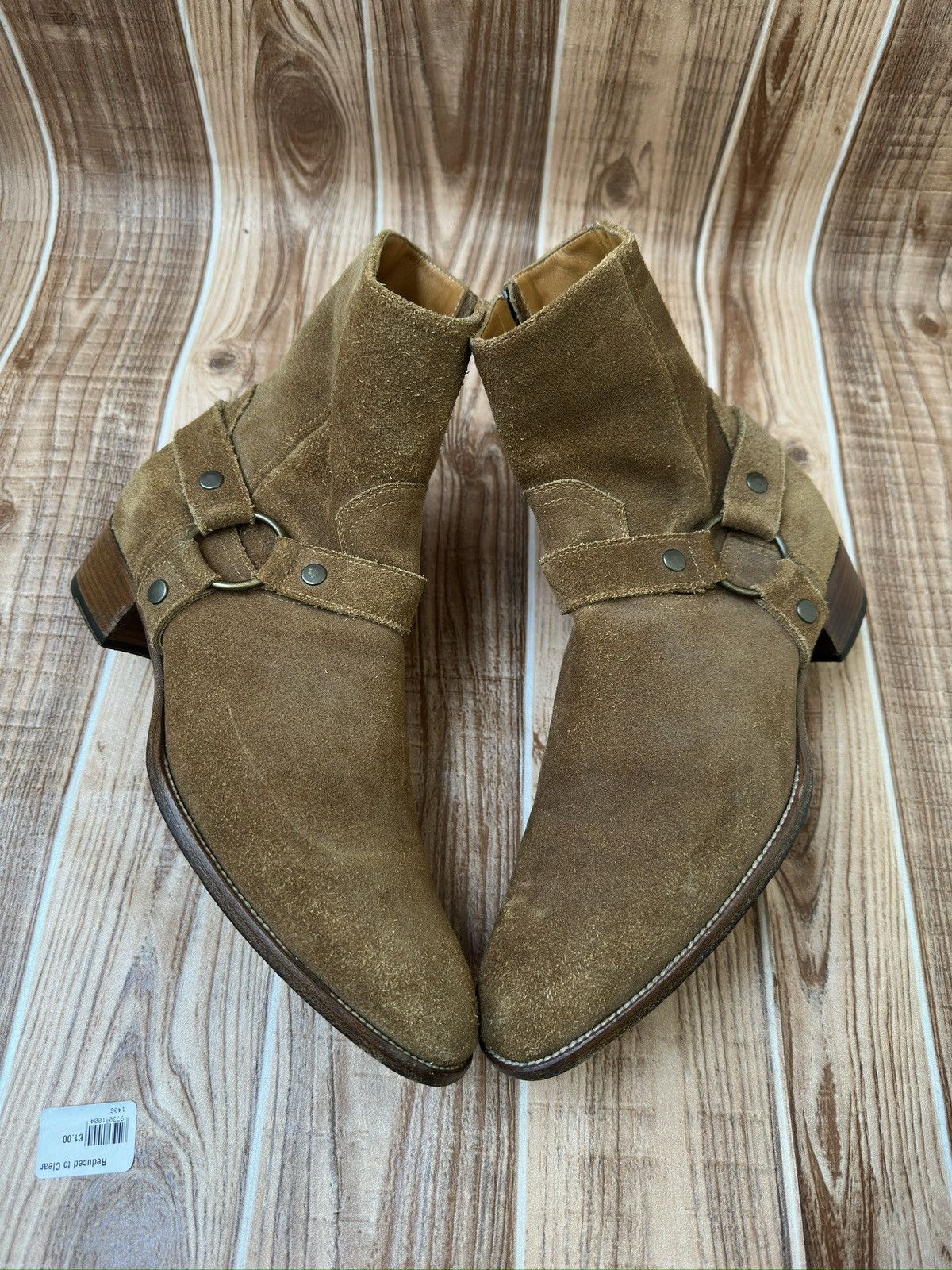 Saint Laurent Paris Hedi Slimane Saint Laurent Wyatt Harness Camel suede Boots Size US 9 / EU 42 - 6 Thumbnail
